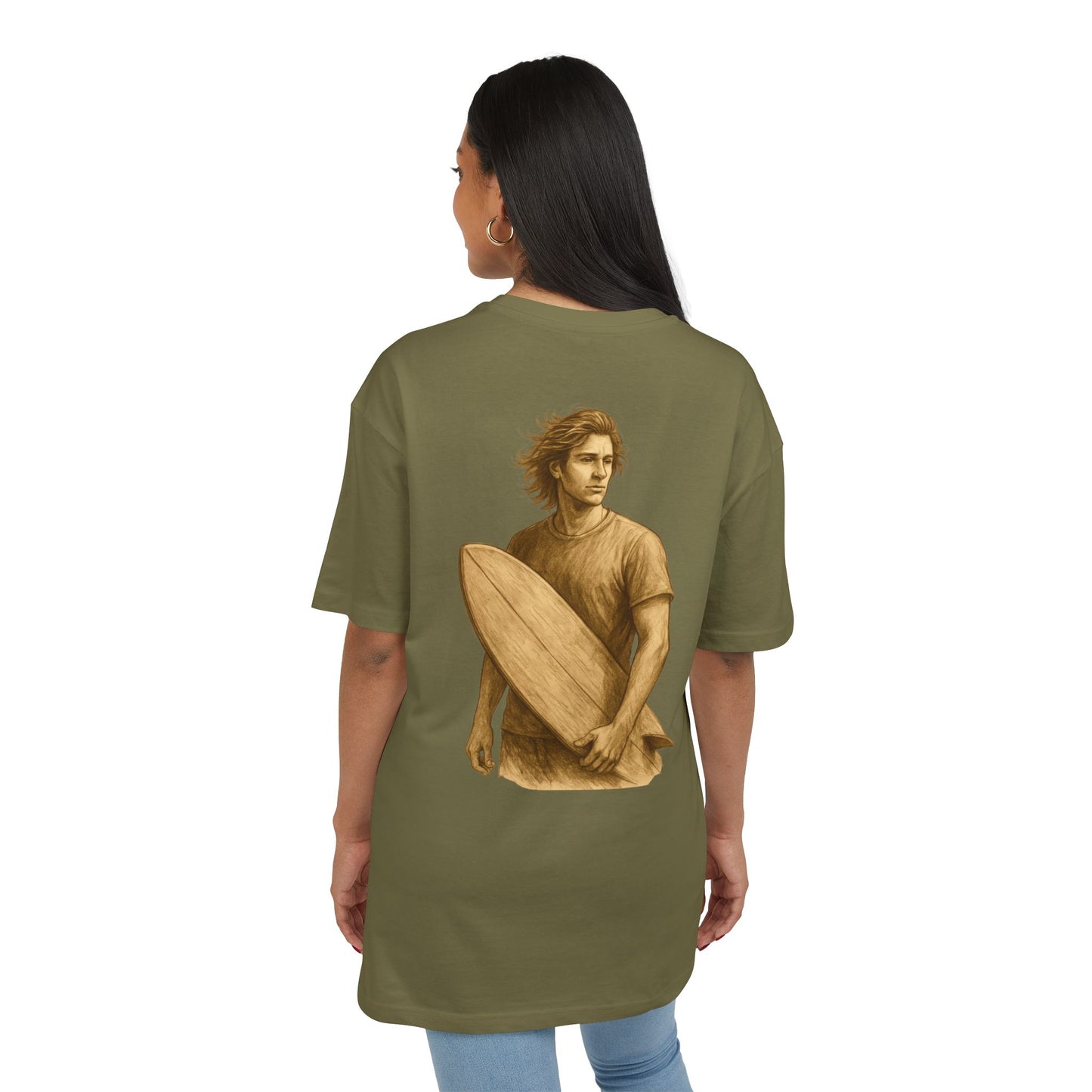 Retro Surfer T-Shirt (Brustprint) – Vintage Beach Style für Wellenreiter & Ocean-Lovers