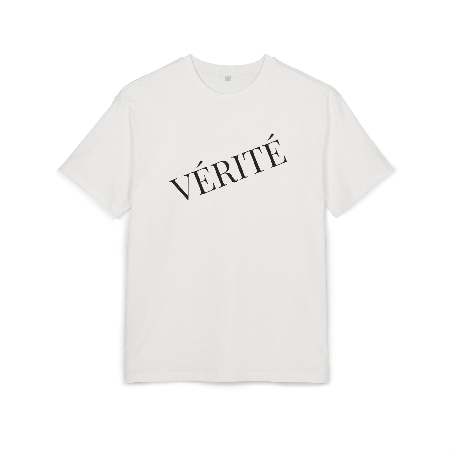 Stylisches T-Shirt mit Aufschrift ‘Vérité’ (Brustprint) – Minimalistisches Design für Modebewusste