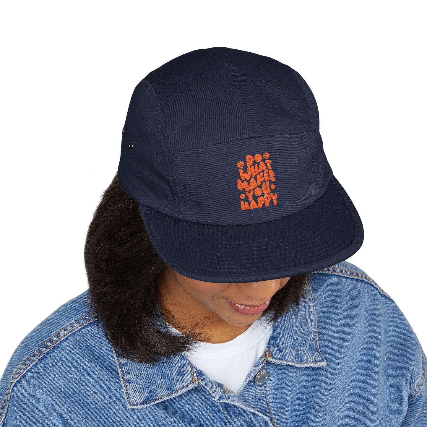 Do What Makes You Happy – 5-Panel Cap mit Stickerei
