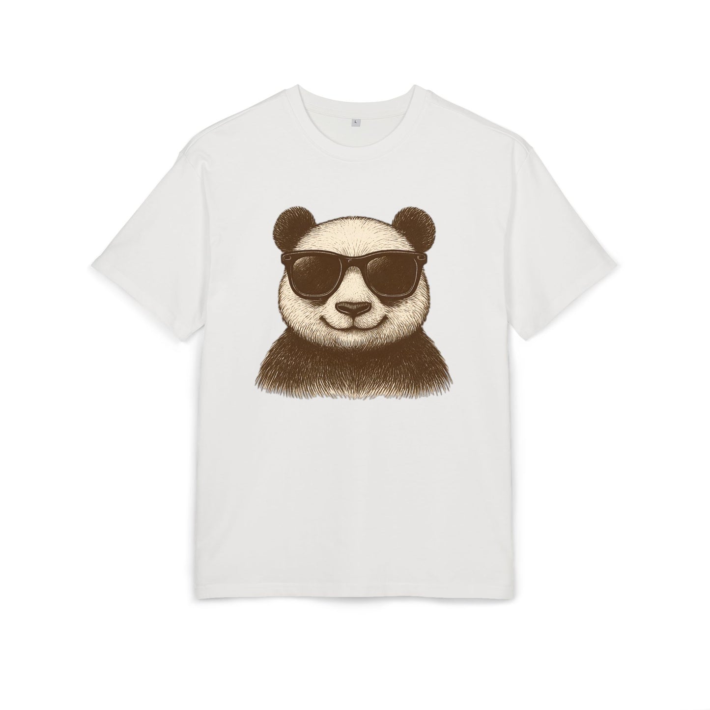 Cooler Panda T-Shirt (Brustprint) – Stylisches Unisex Shirt mit Sonnenbrillen-Motiv im Retro Look