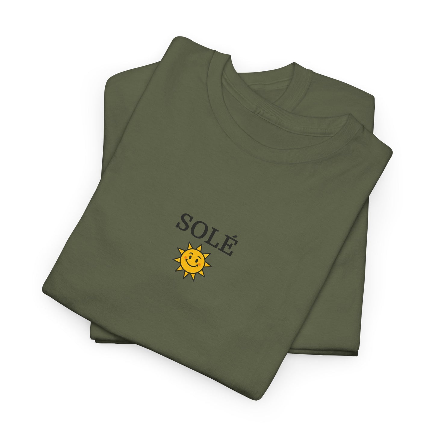 SOLÉ T-Shirt (Brustprint) – Unisex Heavy Cotton Tee | Nachhaltige Streetwear aus 100% Baumwolle