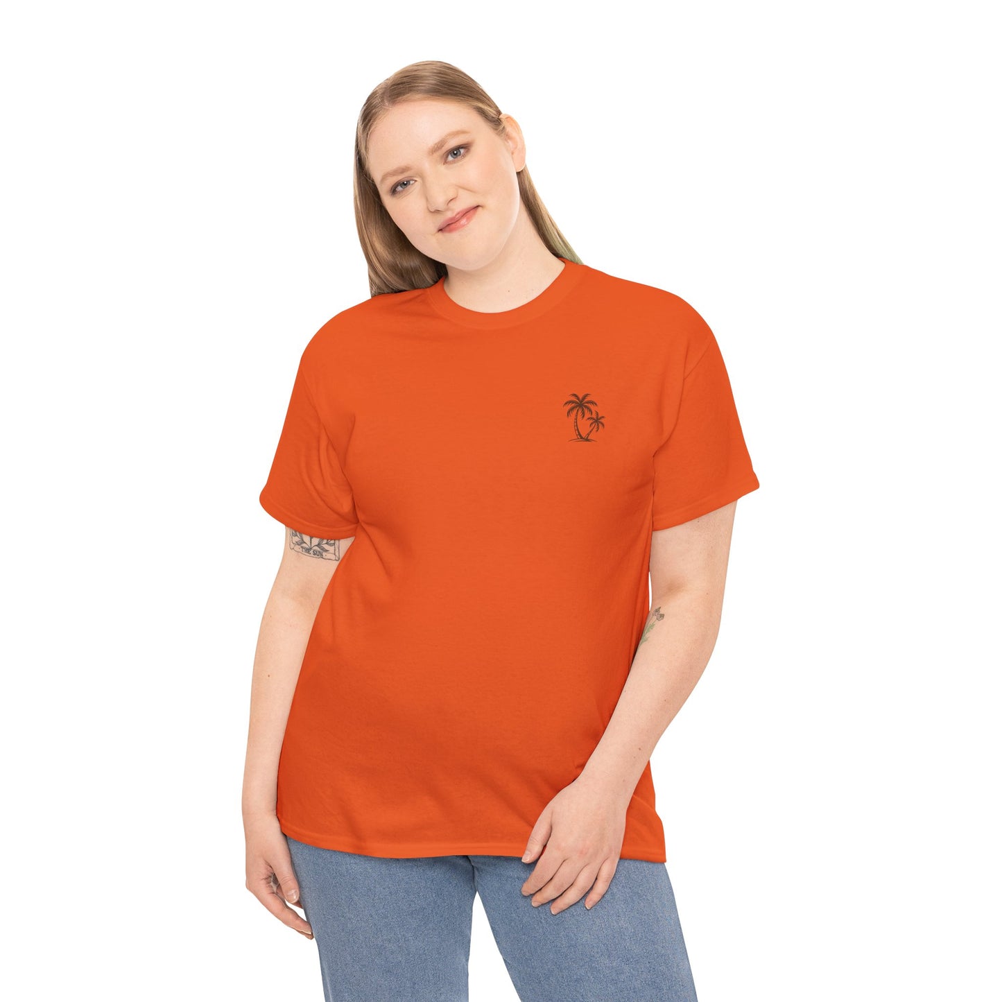 Palmen T-Shirt Unisex – Sommerliches Strandmotiv im Boho Look | Tropisches Design aus 100 % Baumwolle
