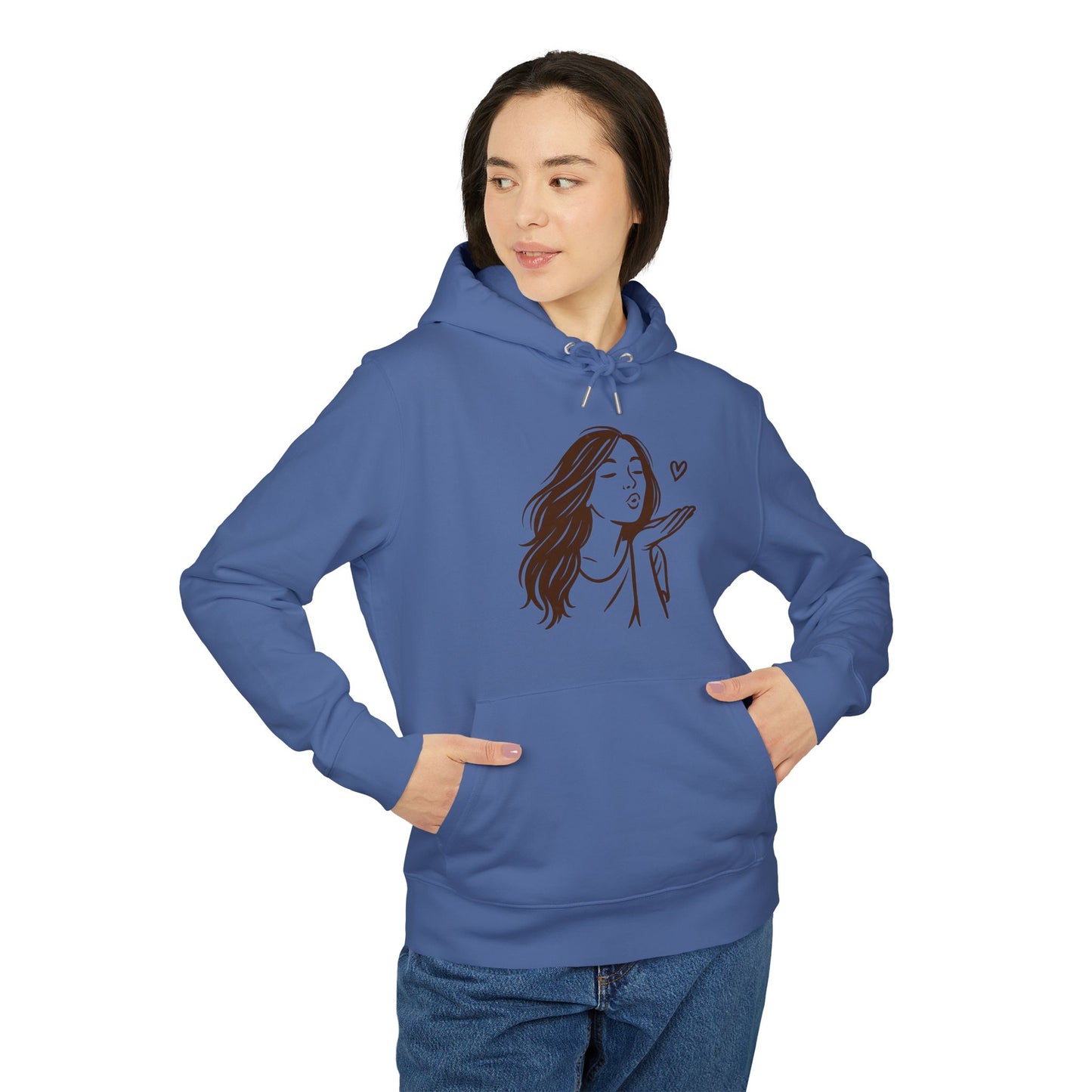 Kusshand Hoodie Unisex (Brustprint) – Romantischer Love Hoodie mit Herz Motiv, Stylisches Geschenk für Valentinstag & Paare