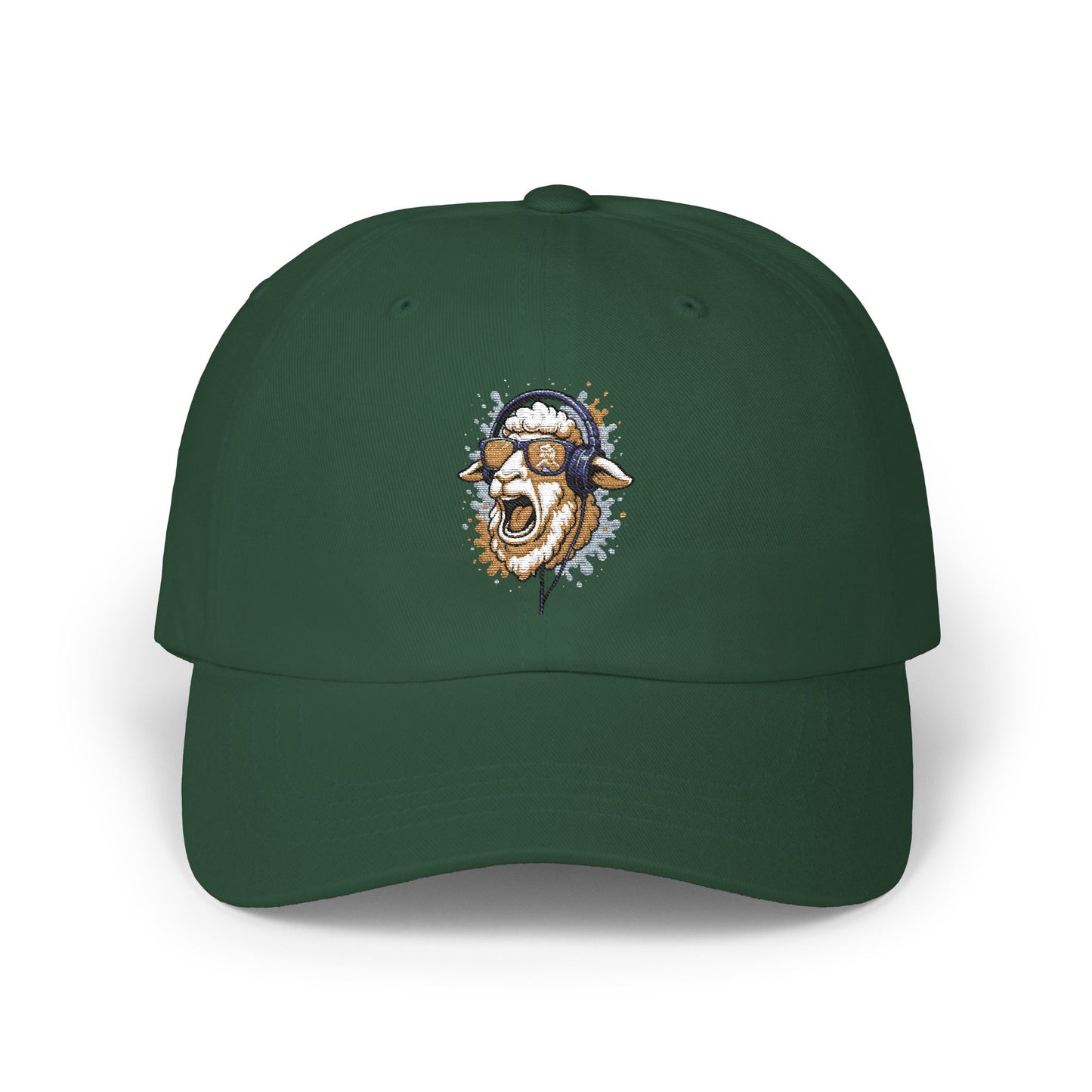 Lustige Schaf Cap – Unisex Basecap mit Kopfhörer-Schaf & Sonnenbrille – Coole Musik Snapback für Tierfreunde & Festival-Fans