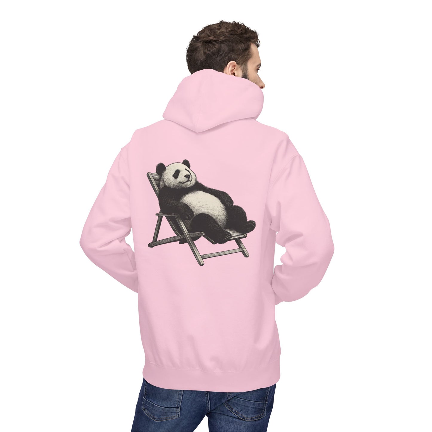 Chillender Panda (Rückenprint) - Unisex Midweight Fleece | Nachhaltige Streetwear mit Komfort & Stil