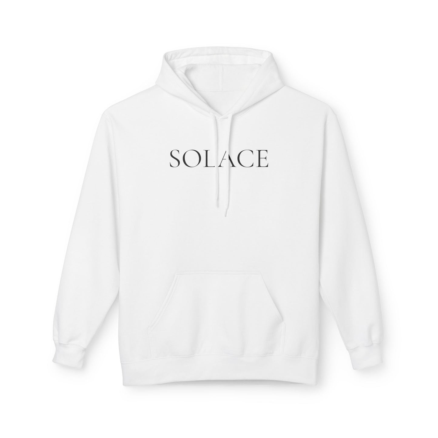 SOLACE Hoodie Unisex (Brustprint) – Nachhaltiger Midweight Fleece Kapuzenpullover mit Kängurutasche, Fair & OEKO-TEX zertifiziert