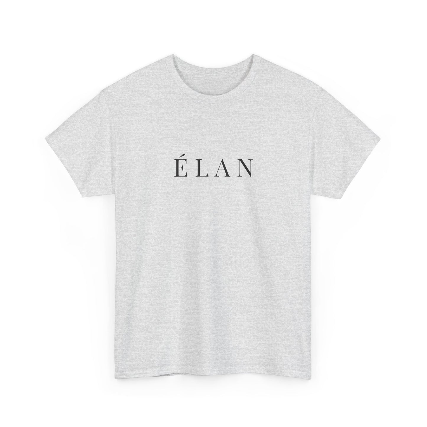 Élan Unisex Heavy Cotton T-Shirt (Brustprint) – Stilvolles Premium-Shirt aus 100 % Baumwolle für zeitlosen Look und Komfort