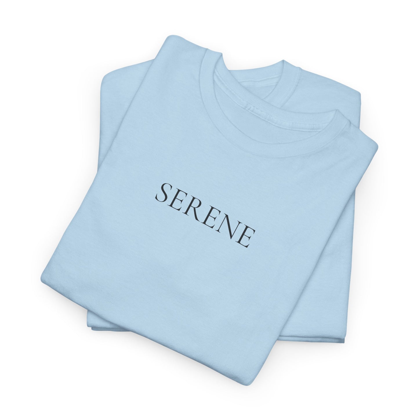 SERENE T-Shirt (Brustprint) – Unisex Heavy Cotton Tee | Nachhaltige Streetwear aus 100% Baumwolle