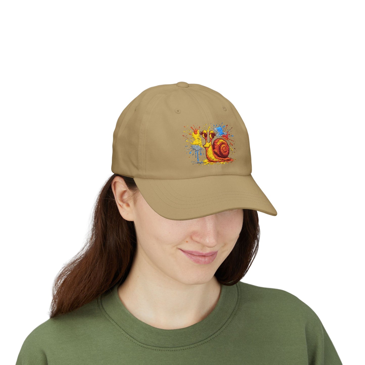Schnecken Cap – Lustige Unisex Kappe mit buntem Farbklecks-Motiv für Alltag, Festivals & Streetwear