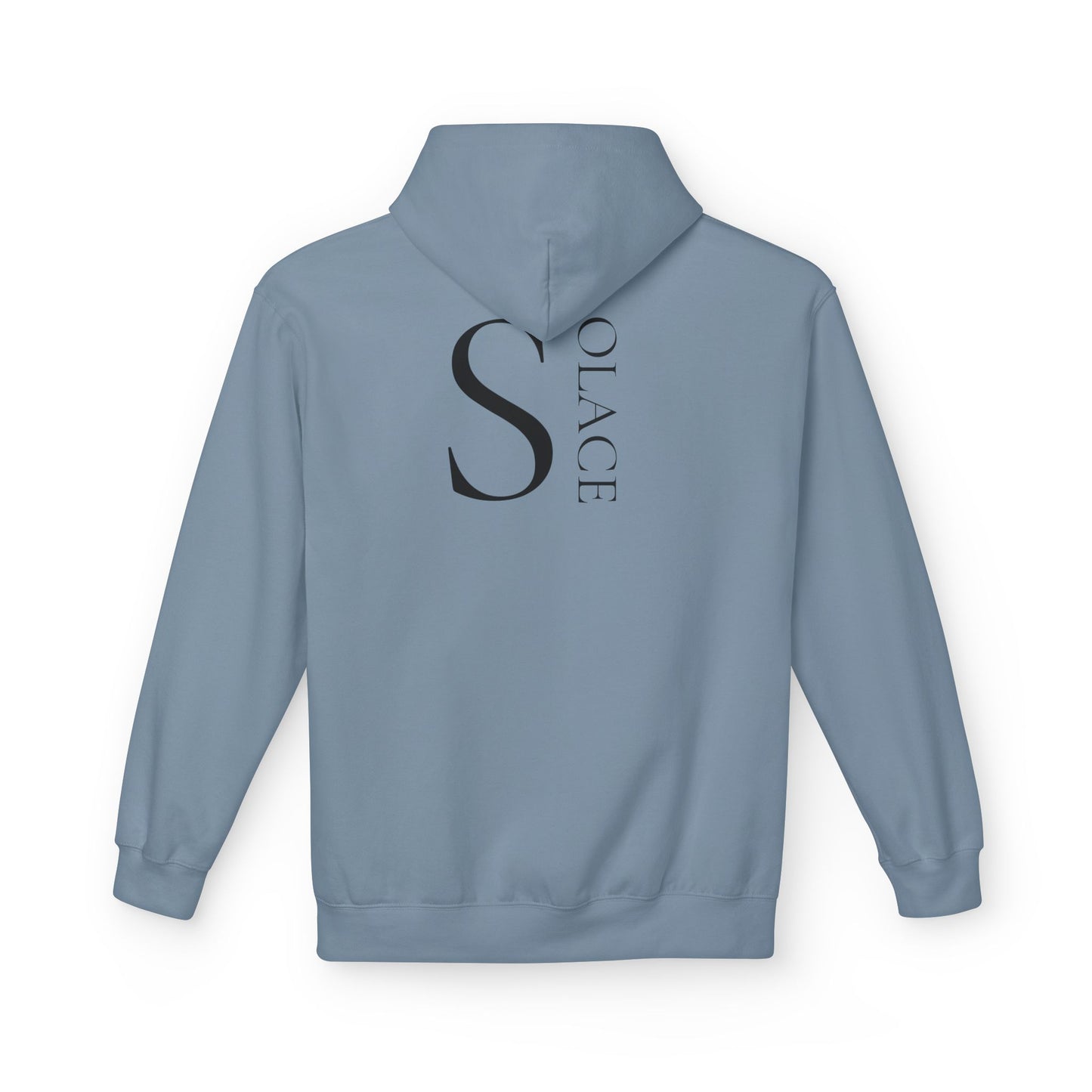 SOLACE Hoodie Unisex (Brustprint) – Nachhaltiger Midweight Fleece Kapuzenpullover mit Kängurutasche, Fair & OEKO-TEX zertifiziert