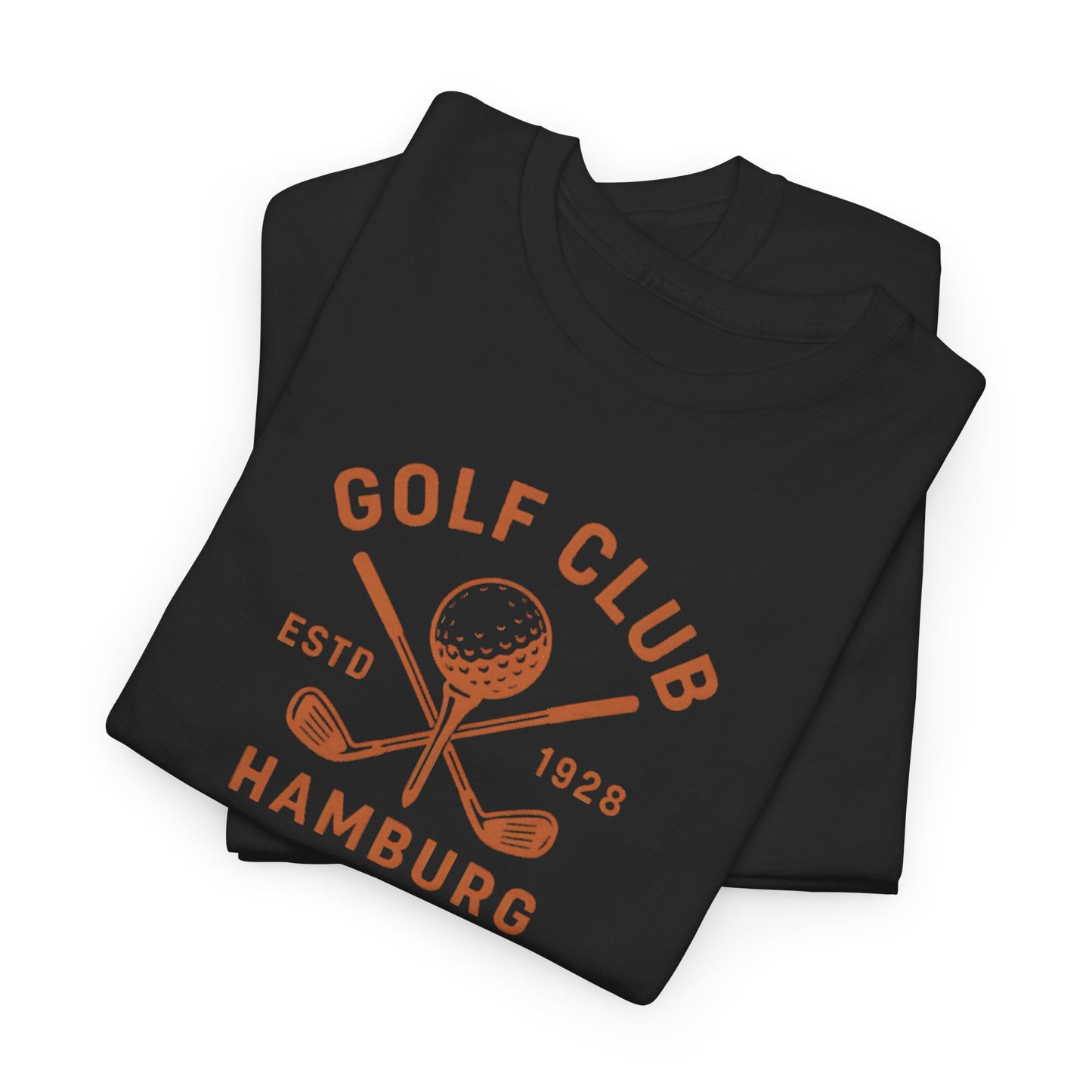 Vintage Golf Club Hamburg T-Shirt (Brustprint) – Estd. 1928 Retro Golfshirt für Herren & Damen