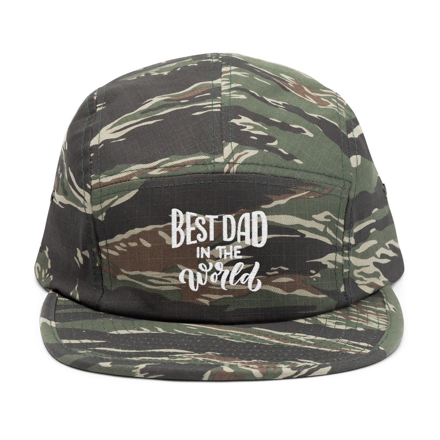 Best Dad in the World – 5-Panel Cap mit Stickerei