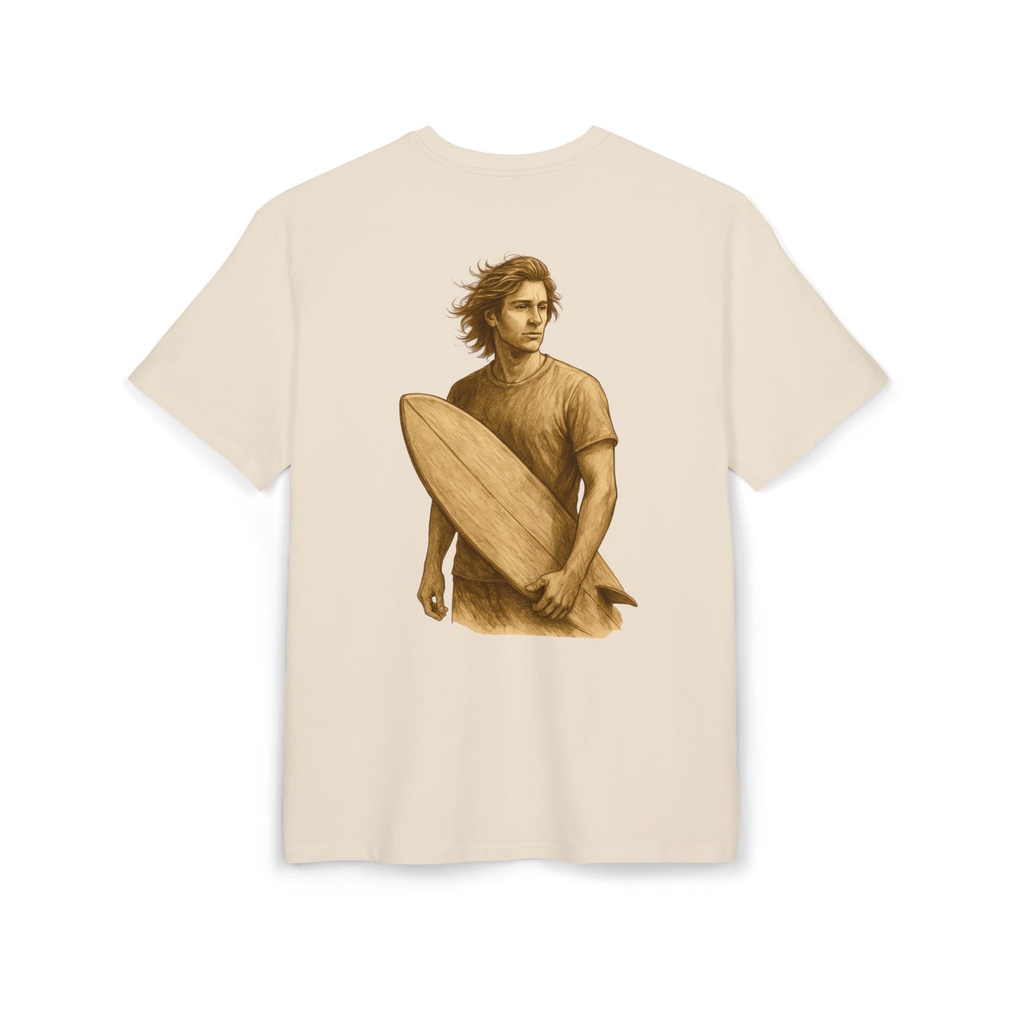 Retro Surfer T-Shirt (Brustprint) – Vintage Beach Style für Wellenreiter & Ocean-Lovers