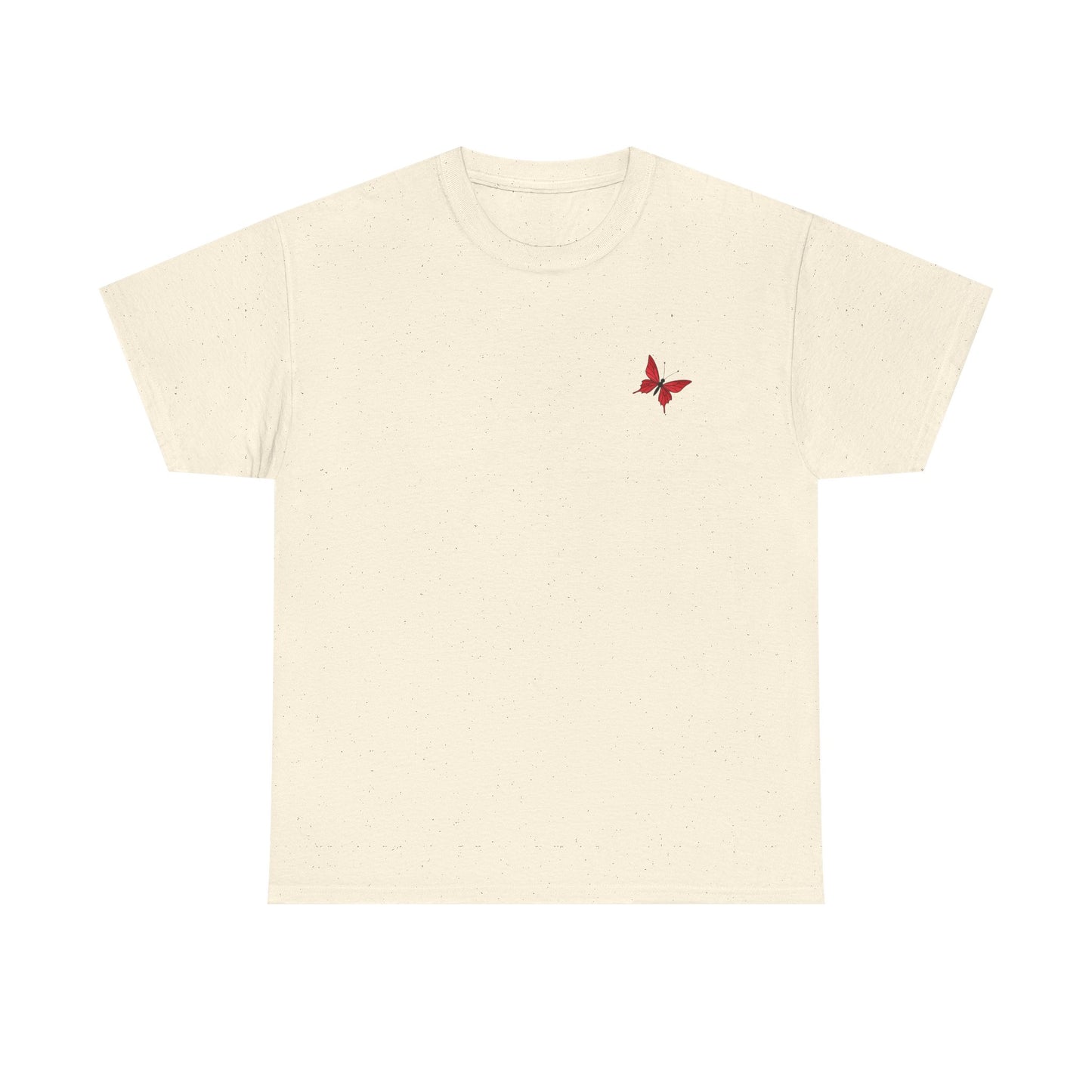 Roter Schmetterling T-Shirt Unisex – Ausdrucksstarkes Butterfly Design | Natur-inspiriertes Baumwollshirt für Damen & Herren