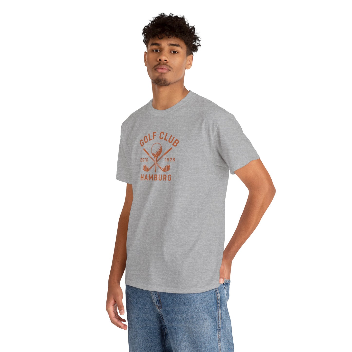 Vintage Golf Club Hamburg T-Shirt (Brustprint) – Estd. 1928 Retro Golfshirt für Herren & Damen