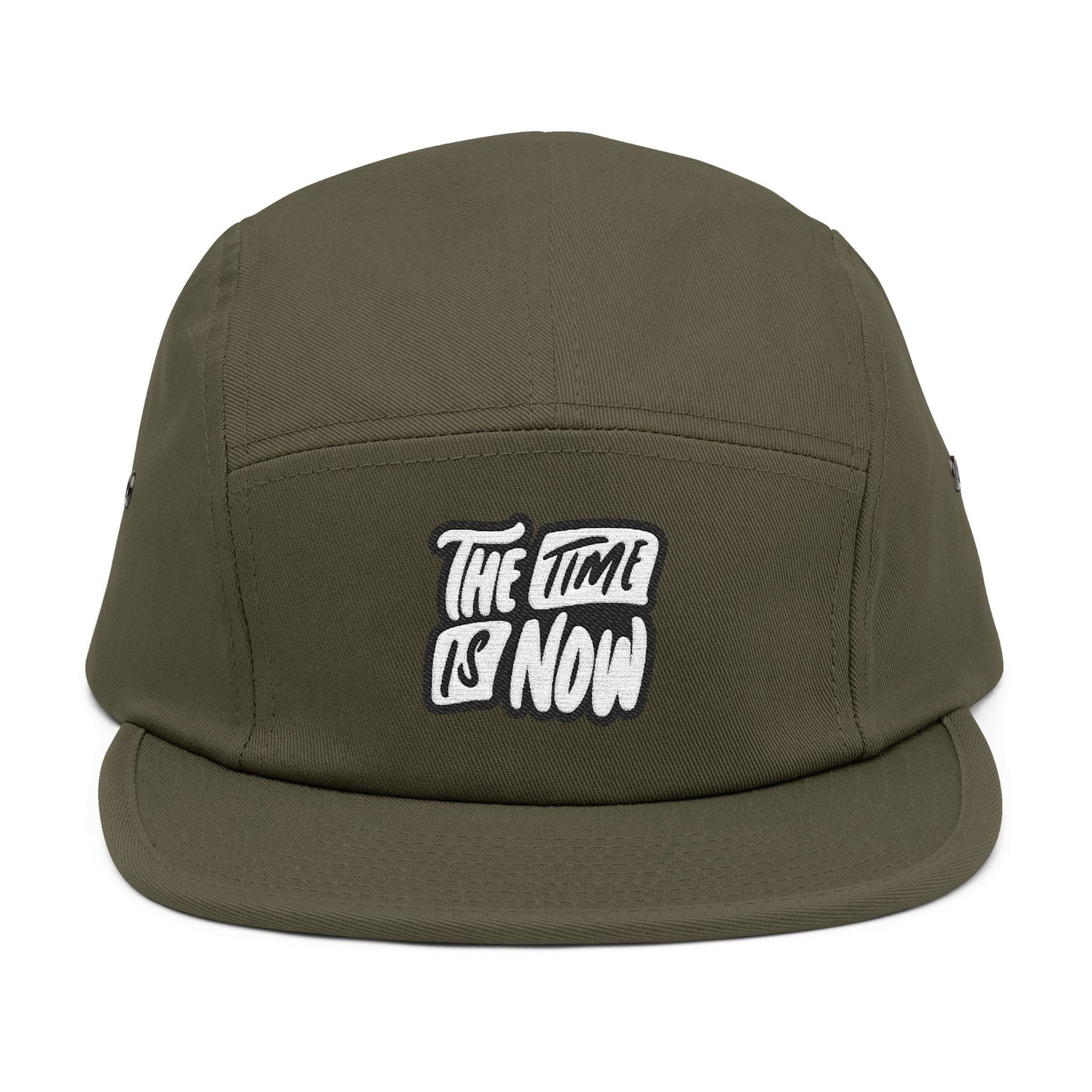 The Time is Now – 5-Panel Cap mit Stickerei