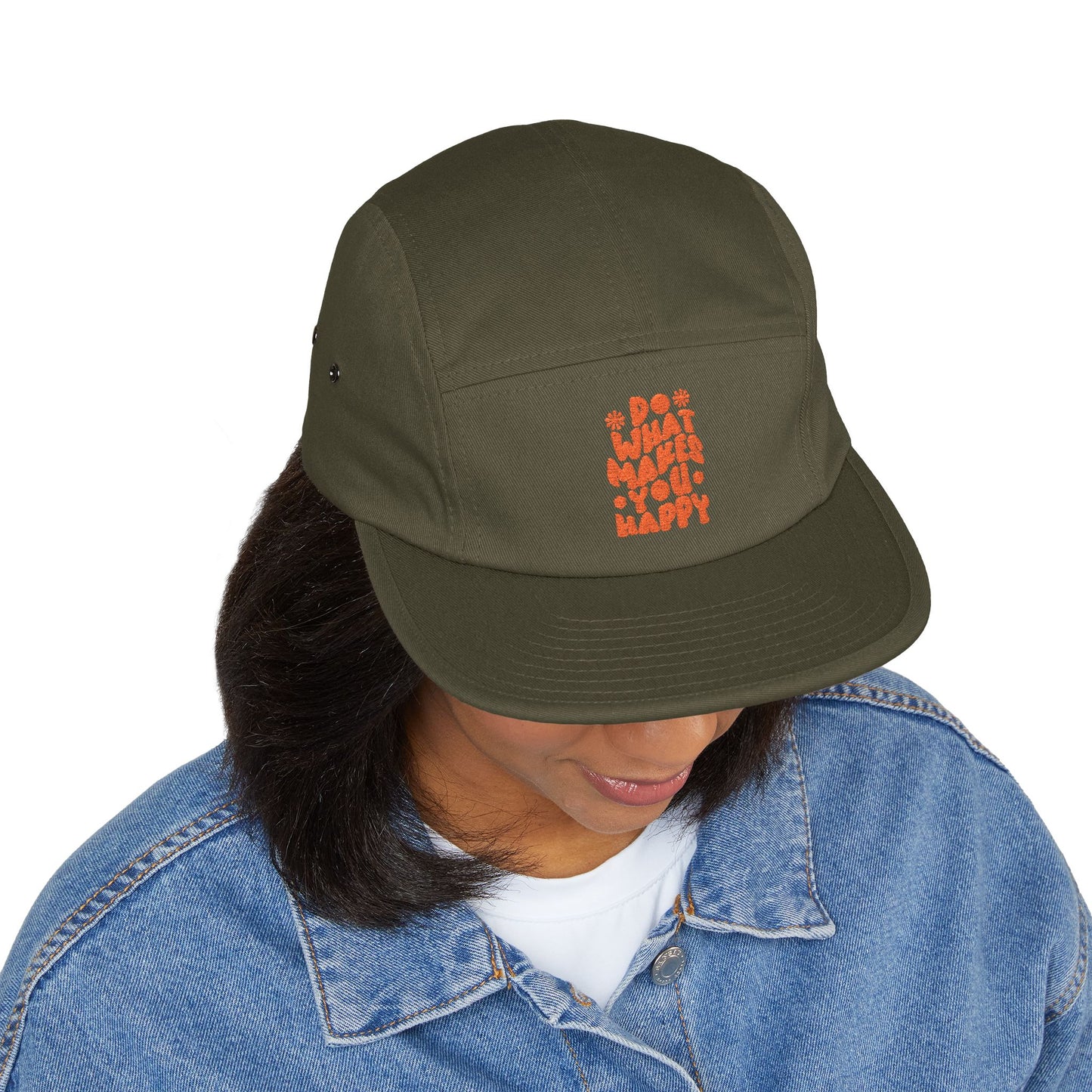 Do What Makes You Happy – 5-Panel Cap mit Stickerei