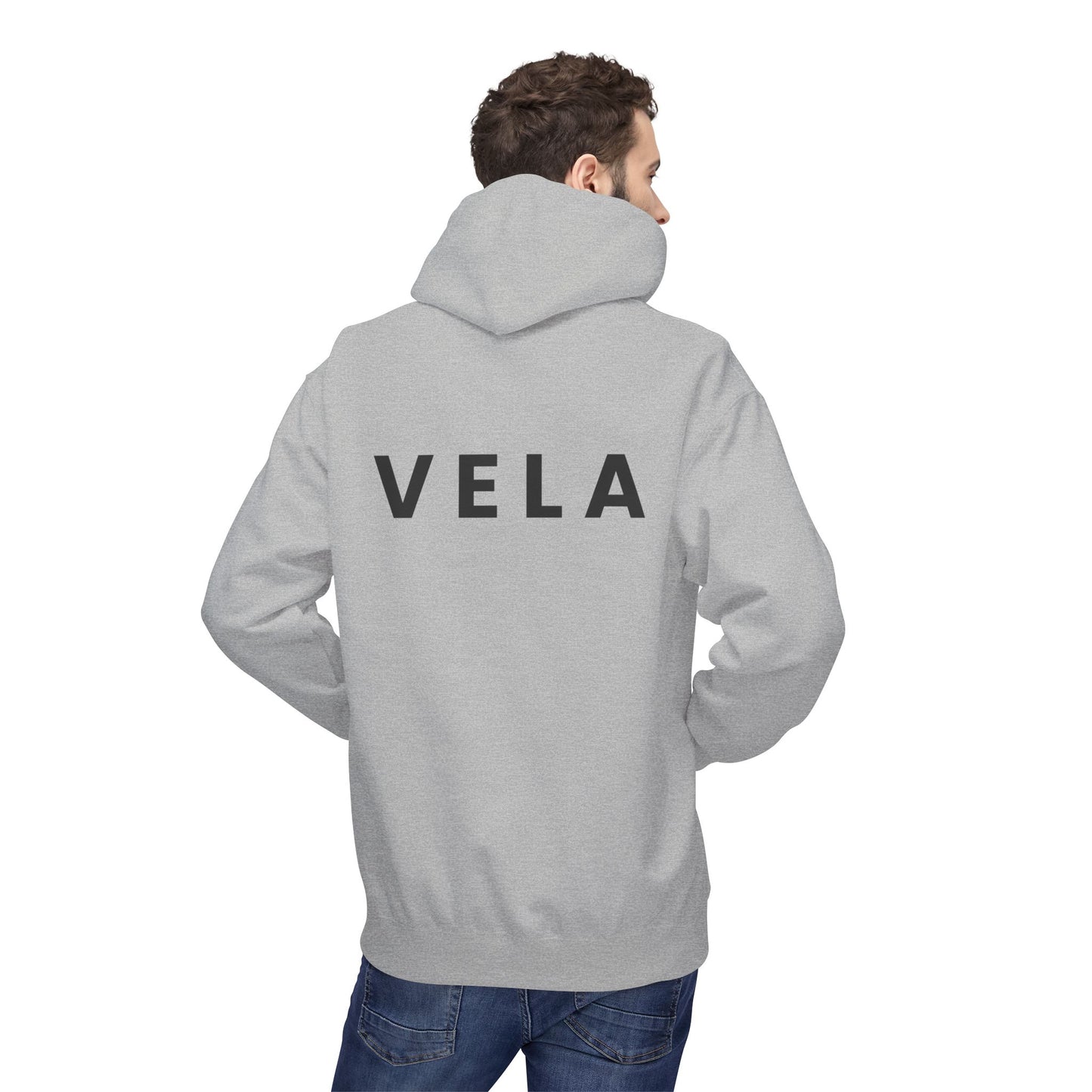 VELA Hoodie (Rückenprint) – Unisex Midweight Softstyle Fleece | Nachhaltige Streetwear mit Komfort & Stil