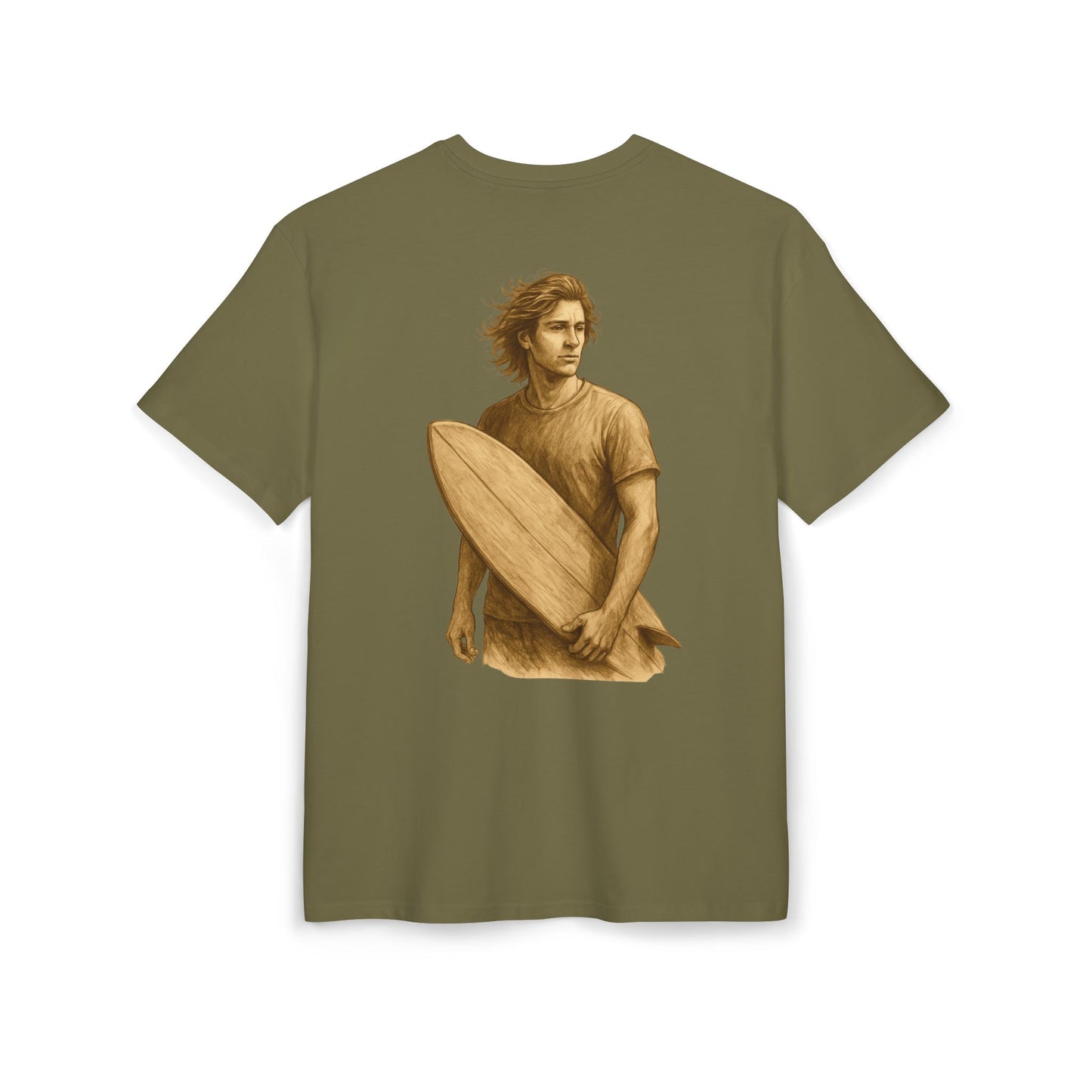 Retro Surfer T-Shirt (Brustprint) – Vintage Beach Style für Wellenreiter & Ocean-Lovers
