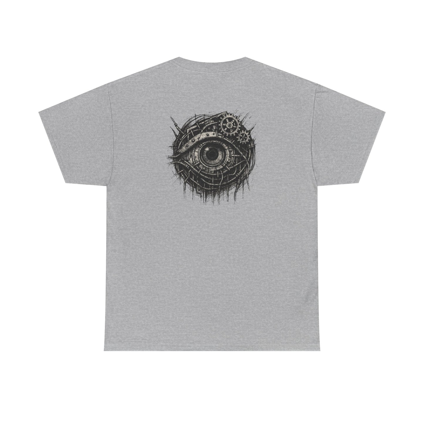 Biomechanisches Auge T-Shirt Unisex – Cyberpunk Zahnräder & Drähte Design | Futuristisches Cyborg Shirt für Sci-Fi & Gothic Fans
