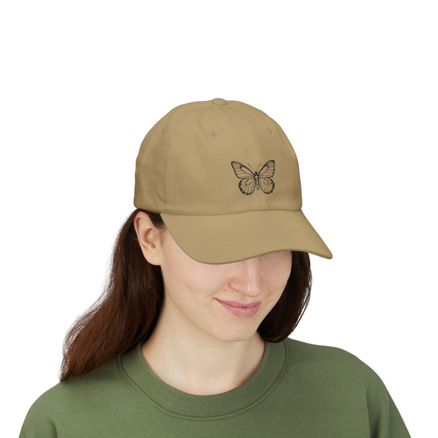 Schmetterling Cap Unisex – Stylische Kappe mit Line Art Design | Verstellbare Basecap aus Baumwolle für Alltag & Freizeit