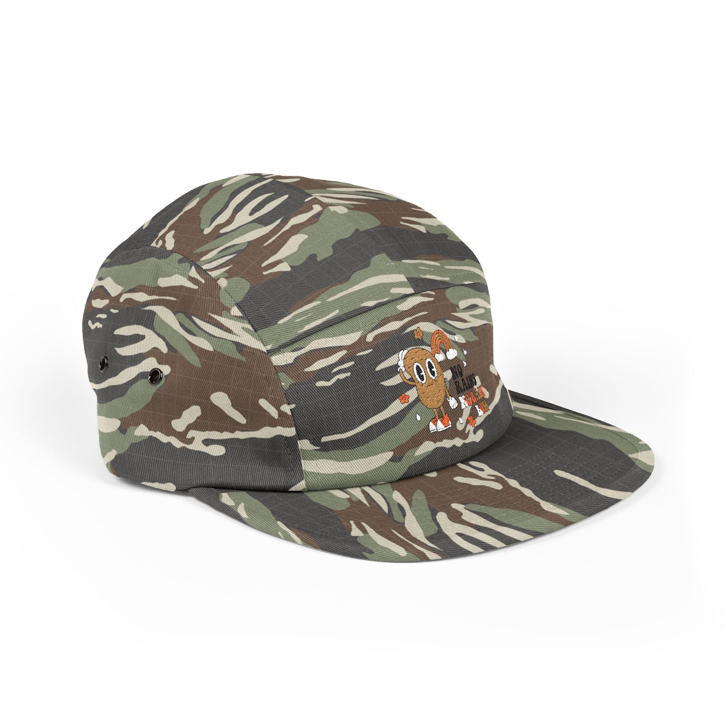No Rains No Rainbow – 5-Panel Cap mit Stickerei