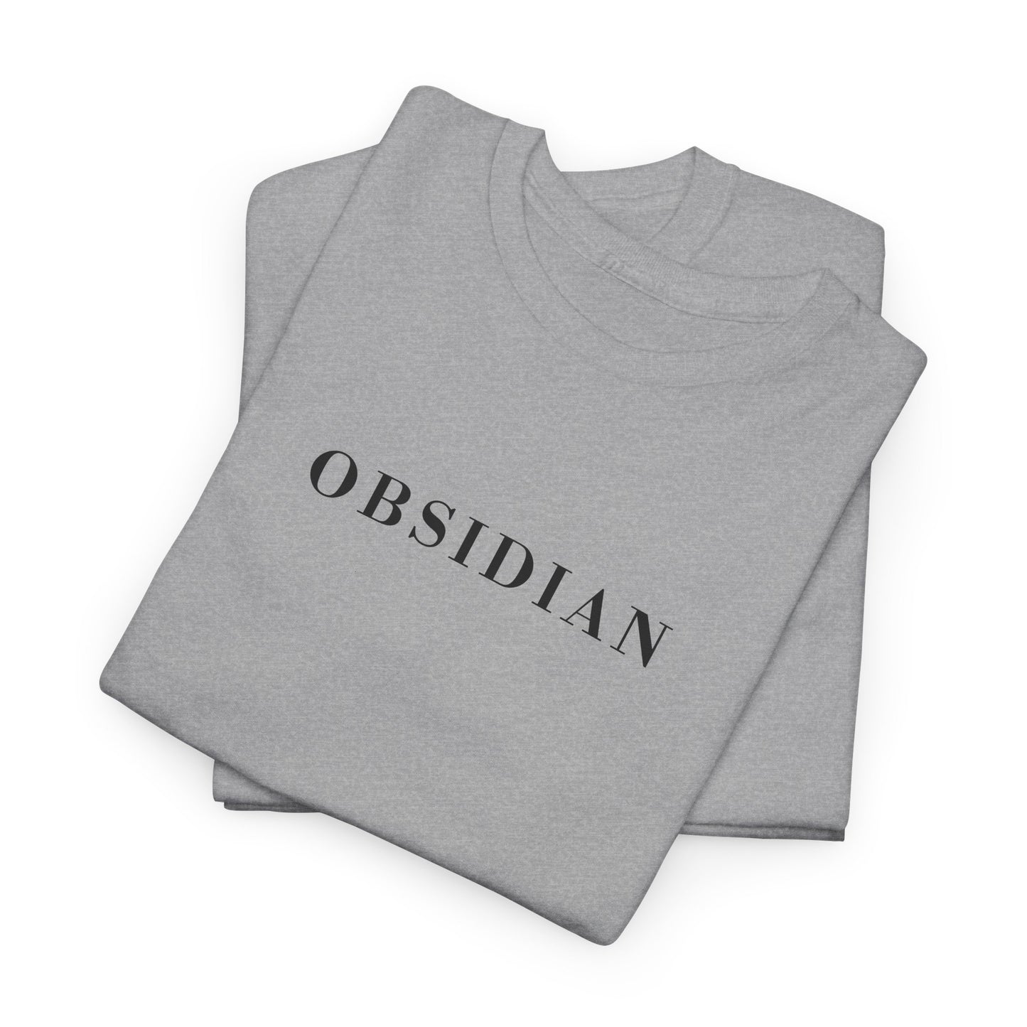 OBSIDIAN T-Shirt (Brustprint) – Unisex Heavy Cotton Tee | Nachhaltige Streetwear aus 100% Baumwolle