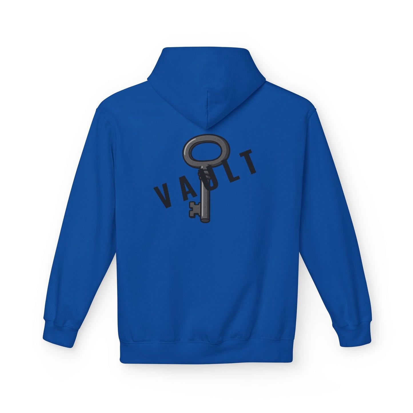 VAULT Hoodie mit Schlüssel-Design (Rückenprint) – Unisex Midweight Fleece | Nachhaltige Streetwear mit Komfort & Stil