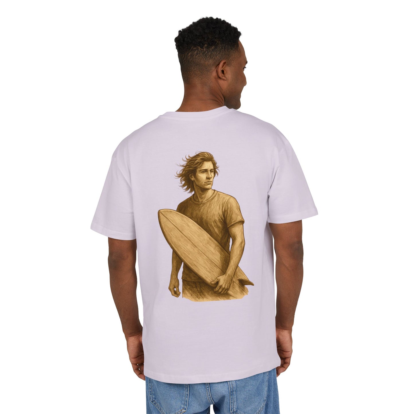 Retro Surfer T-Shirt (Brustprint) – Vintage Beach Style für Wellenreiter & Ocean-Lovers