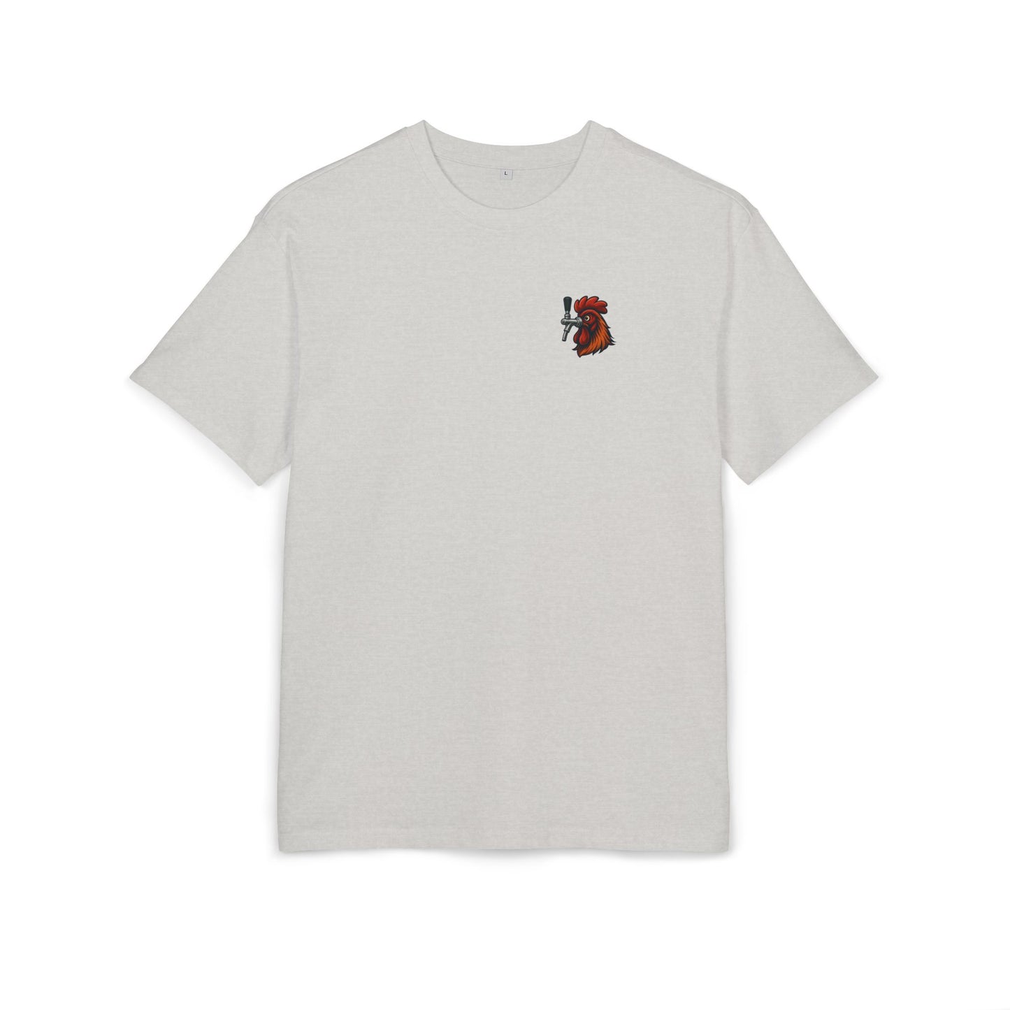 Bierhahn T-Shirt (Brustprint) – Lustiges Hahn mit Zapfhahn Motiv für Bierliebhaber & Grillfans – Unisex Funshirt