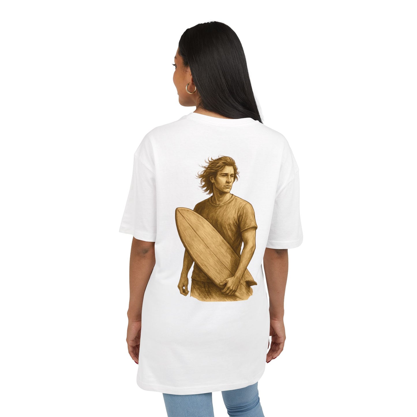 Retro Surfer T-Shirt (Brustprint) – Vintage Beach Style für Wellenreiter & Ocean-Lovers