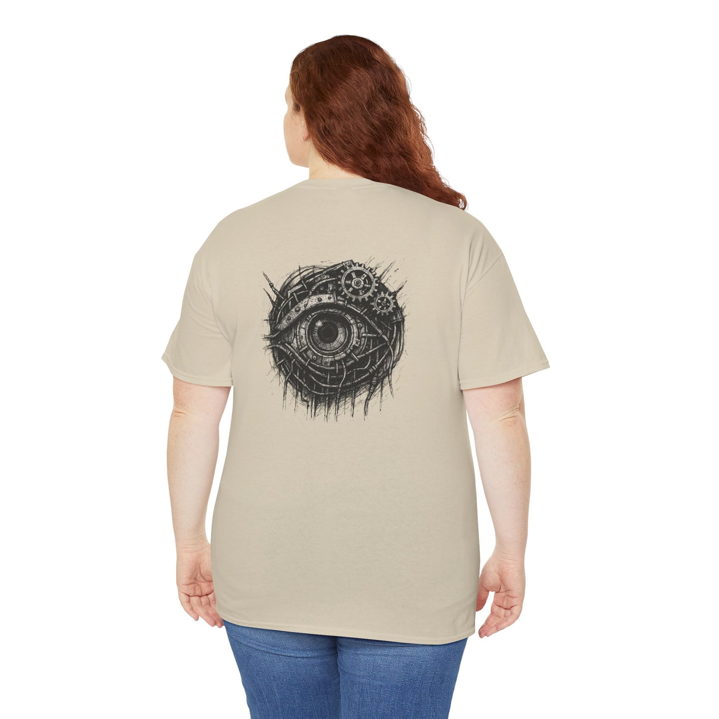 Biomechanisches Auge T-Shirt Unisex – Cyberpunk Zahnräder & Drähte Design | Futuristisches Cyborg Shirt für Sci-Fi & Gothic Fans