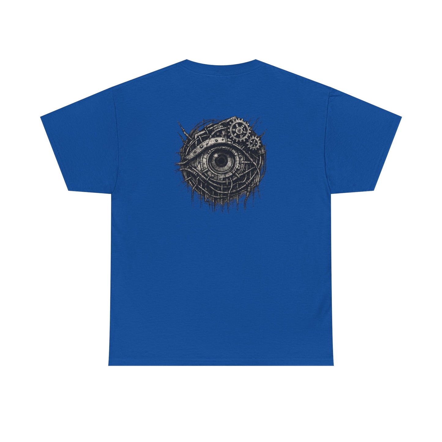 Biomechanisches Auge T-Shirt Unisex – Cyberpunk Zahnräder & Drähte Design | Futuristisches Cyborg Shirt für Sci-Fi & Gothic Fans
