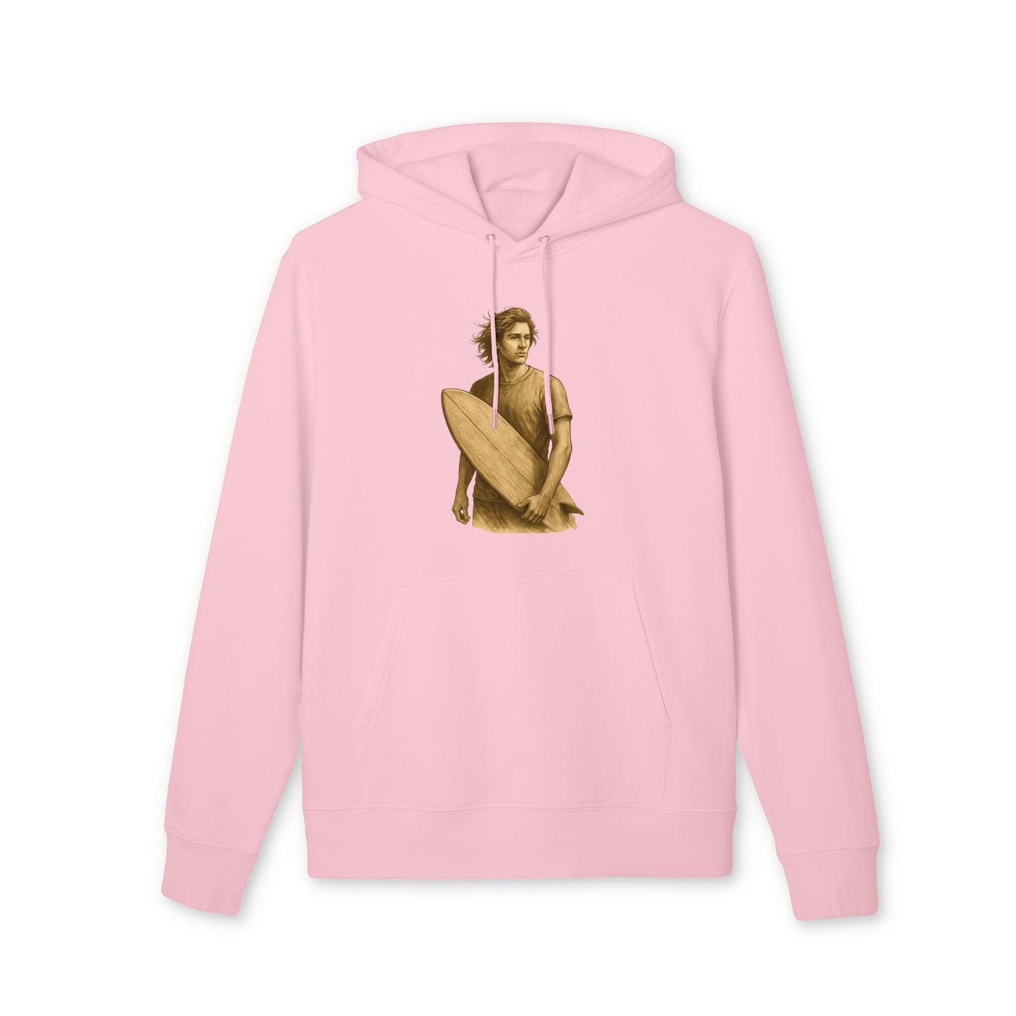 Surfer Hoodie Unisex (Brustprint) – Oversized Kapuzenpullover mit Surfer-Print | Retro Beach Style für Männer & Frauen