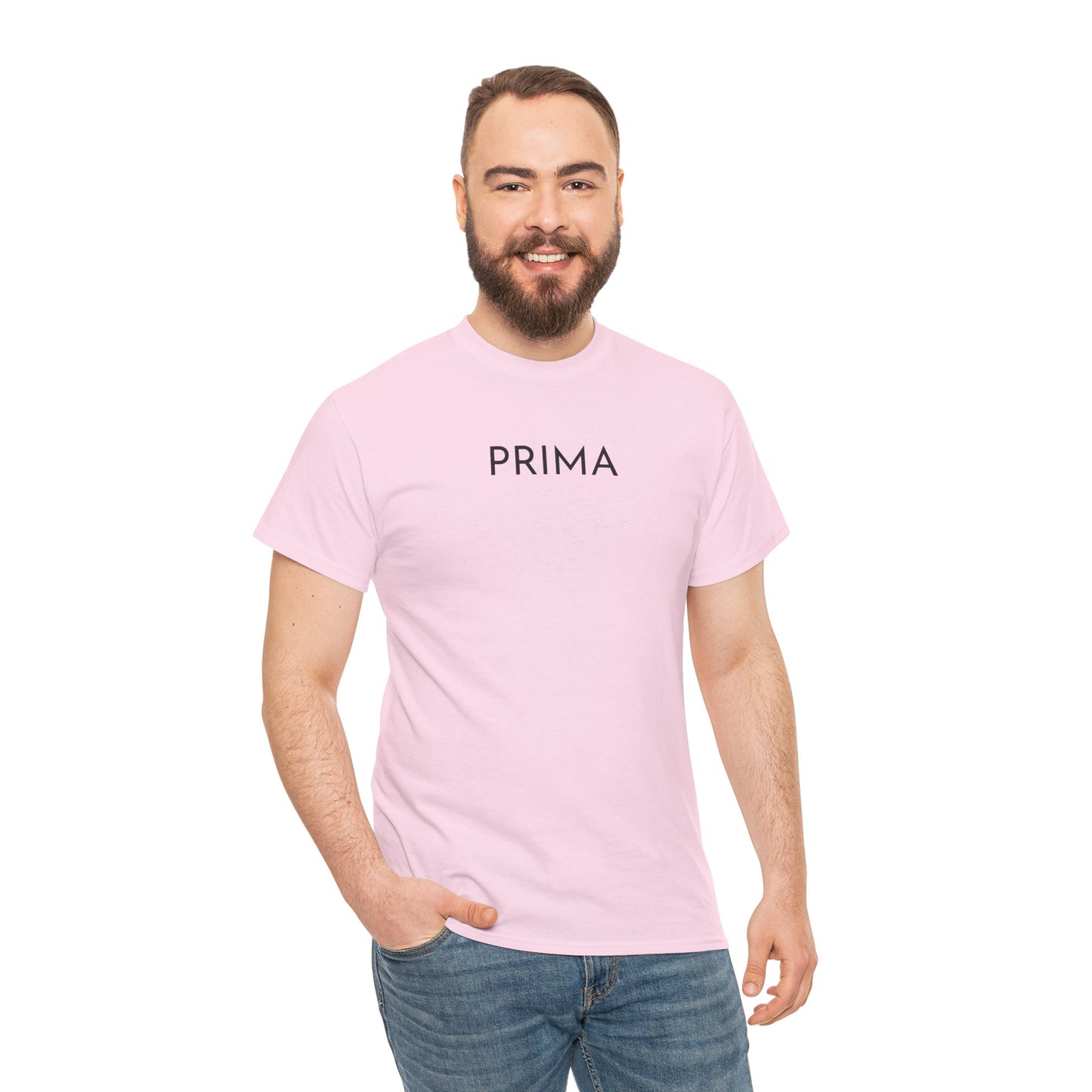 PRIMA T-Shirt (Brustprint) – Unisex Heavy Cotton Tee | Nachhaltige Streetwear aus 100% Baumwolle
