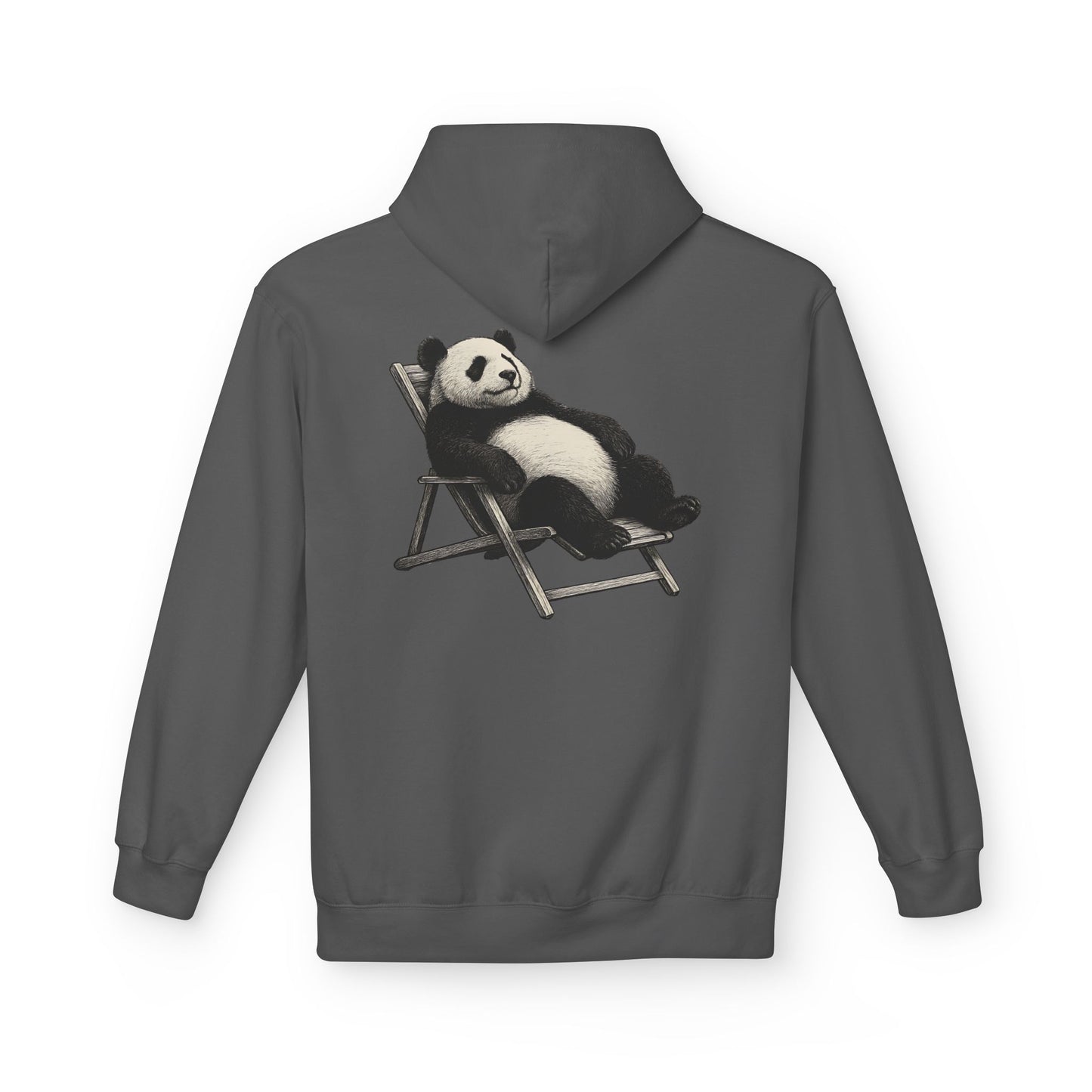 Chillender Panda (Rückenprint) - Unisex Midweight Fleece | Nachhaltige Streetwear mit Komfort & Stil