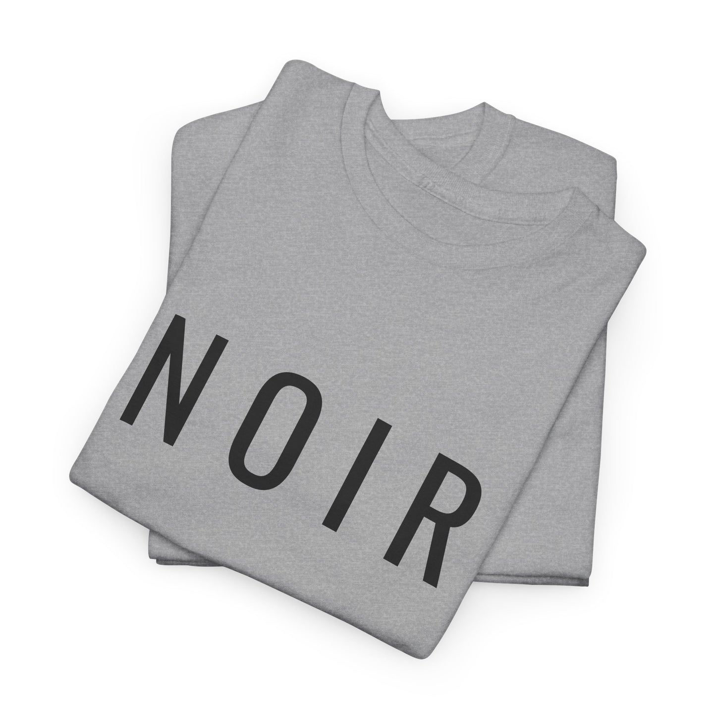 NOIR T-Shirt Unisex (Brustprint) – Nachhaltiges Heavy Cotton Tee aus 100% Baumwolle, Minimalistische Streetwear & Geschenkidee