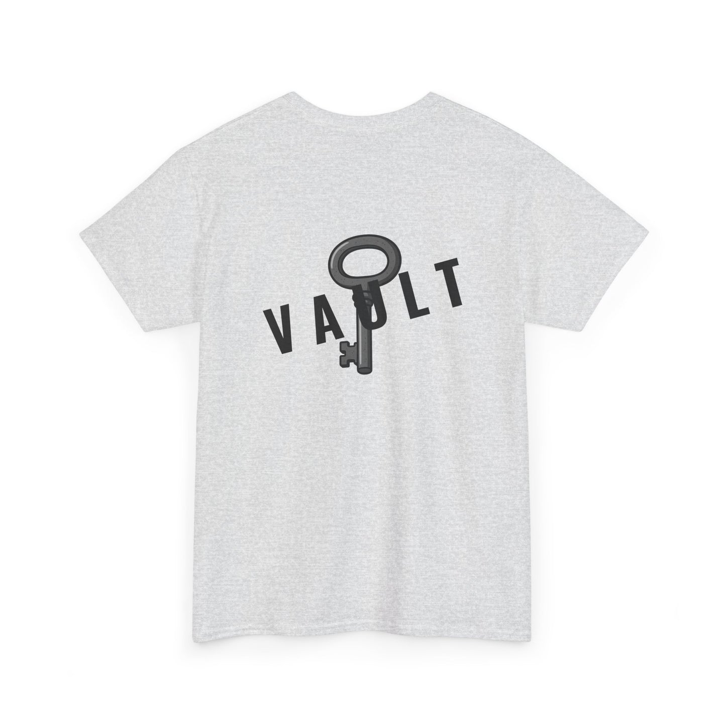 VAULT T-Shirt mit Schlüssel-Design (Rückenprint) – Unisex Heavy Cotton Tee | Nachhaltige Streetwear aus 100% Baumwolle
