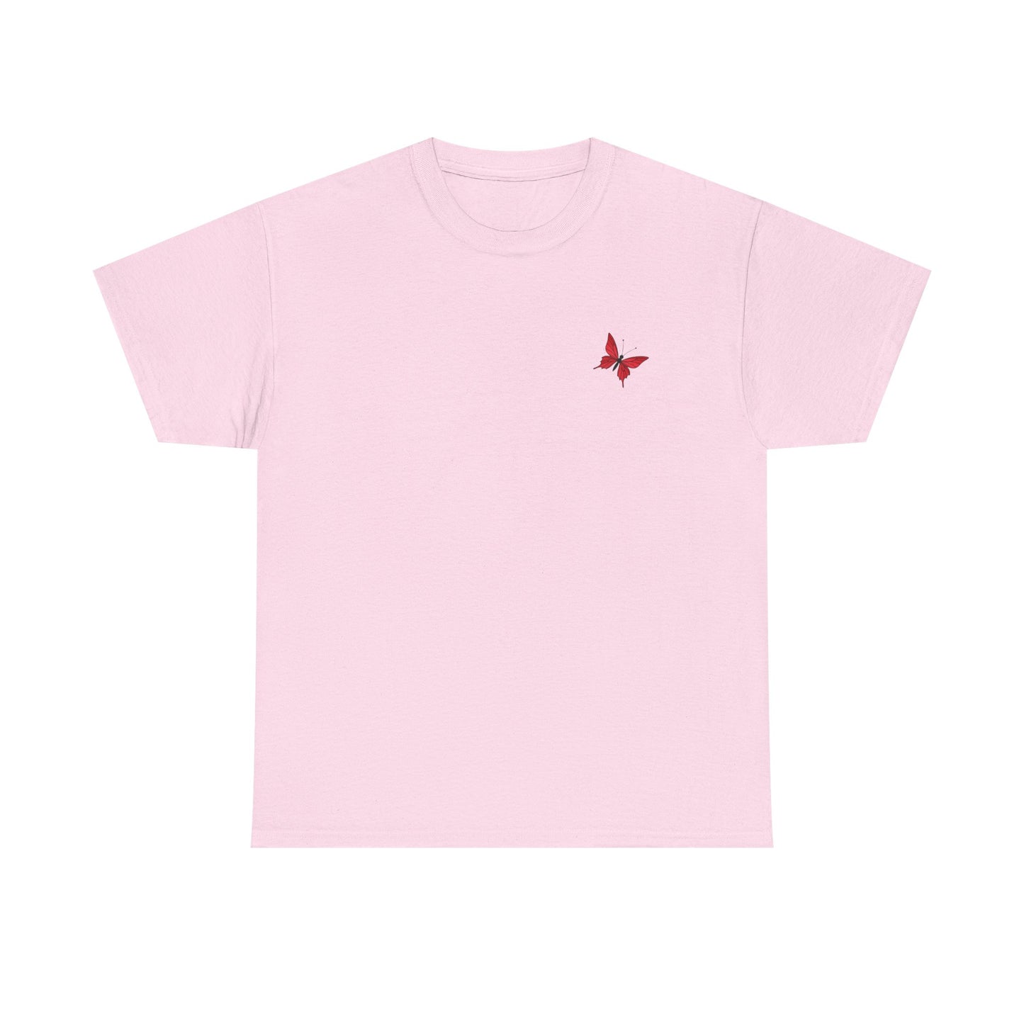 Roter Schmetterling T-Shirt Unisex – Ausdrucksstarkes Butterfly Design | Natur-inspiriertes Baumwollshirt für Damen & Herren
