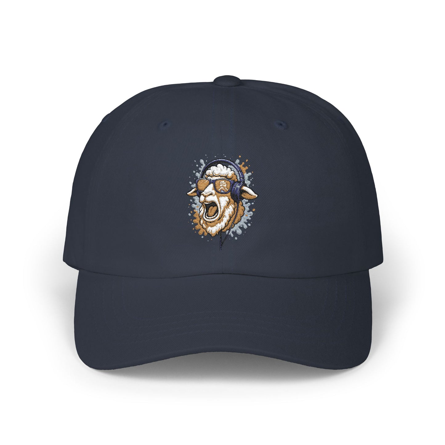Lustige Schaf Cap – Unisex Basecap mit Kopfhörer-Schaf & Sonnenbrille – Coole Musik Snapback für Tierfreunde & Festival-Fans