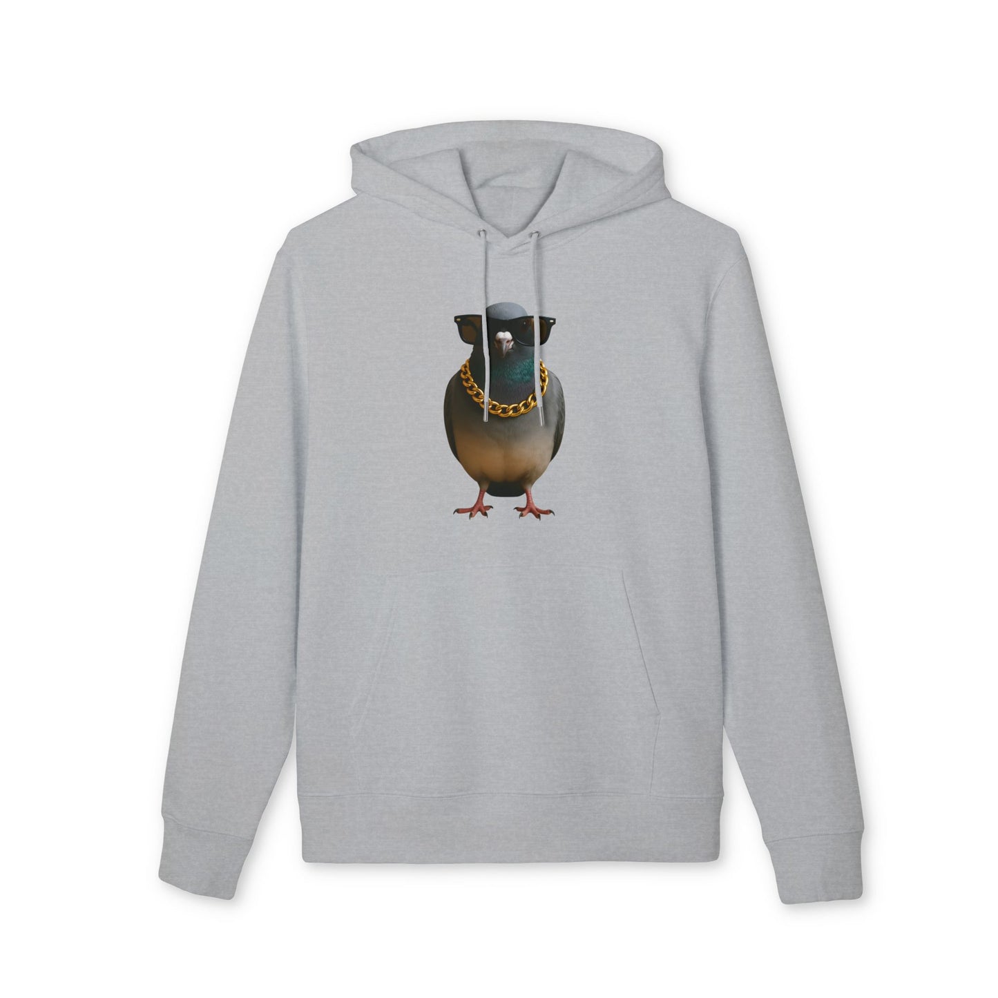 Gangster Taube Hoodie (Brustprint) – Lustiger Streetstyle Kapuzenpullover mit Vogel Motiv – Oversize Unisex Hoodie für Herren & Damen