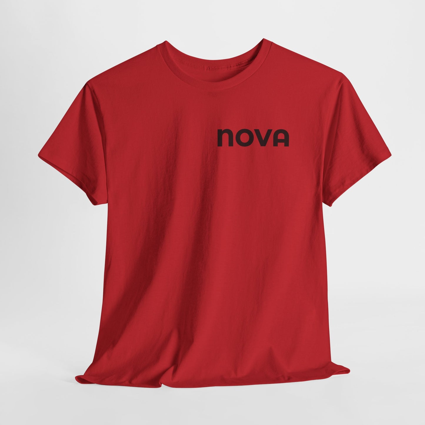 NOVA Unisex Heavy Cotton T-Shirt (Brustprint) – Minimalistisches Statement-Shirt aus 100 % Baumwolle für Damen & Herren