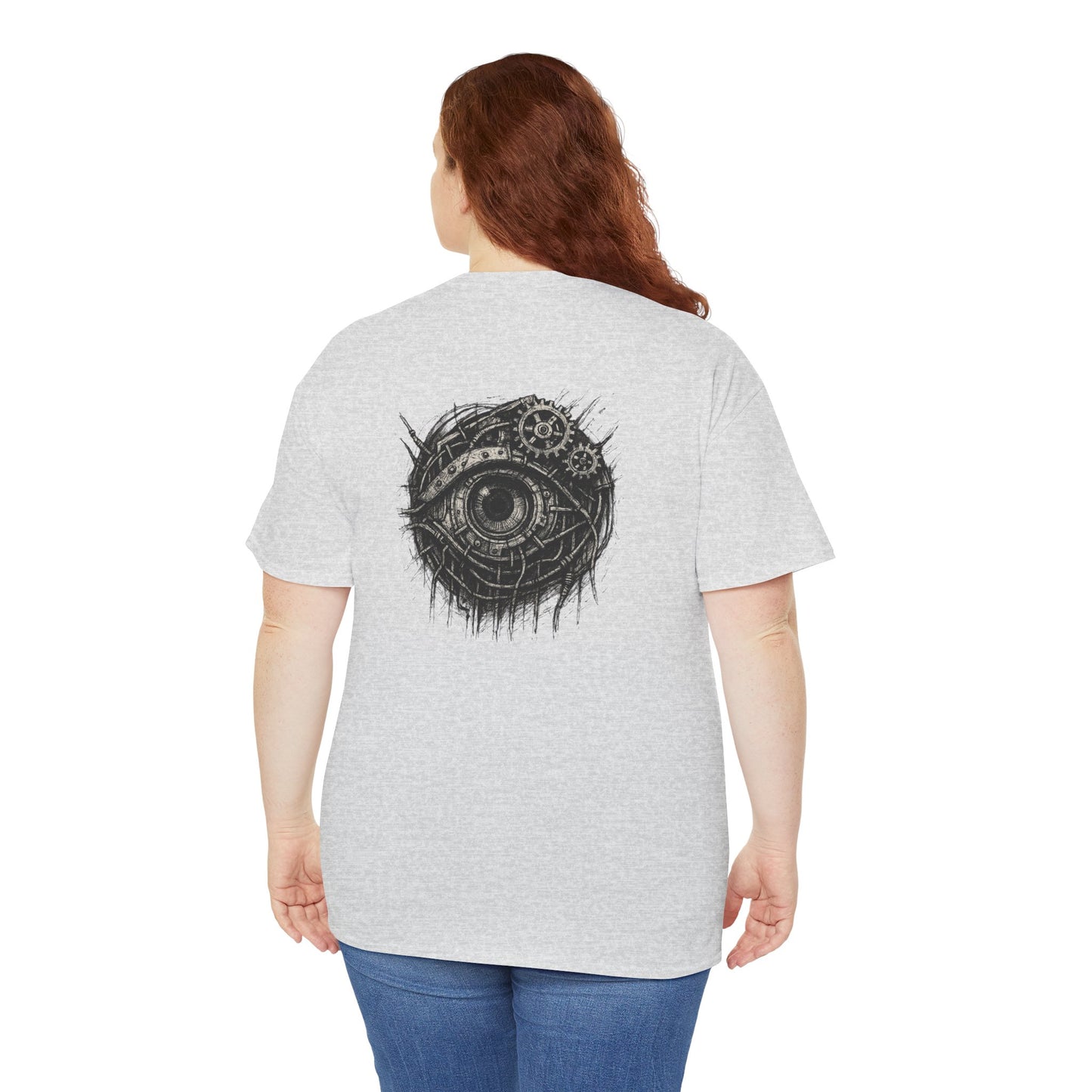 Biomechanisches Auge T-Shirt Unisex – Cyberpunk Zahnräder & Drähte Design | Futuristisches Cyborg Shirt für Sci-Fi & Gothic Fans