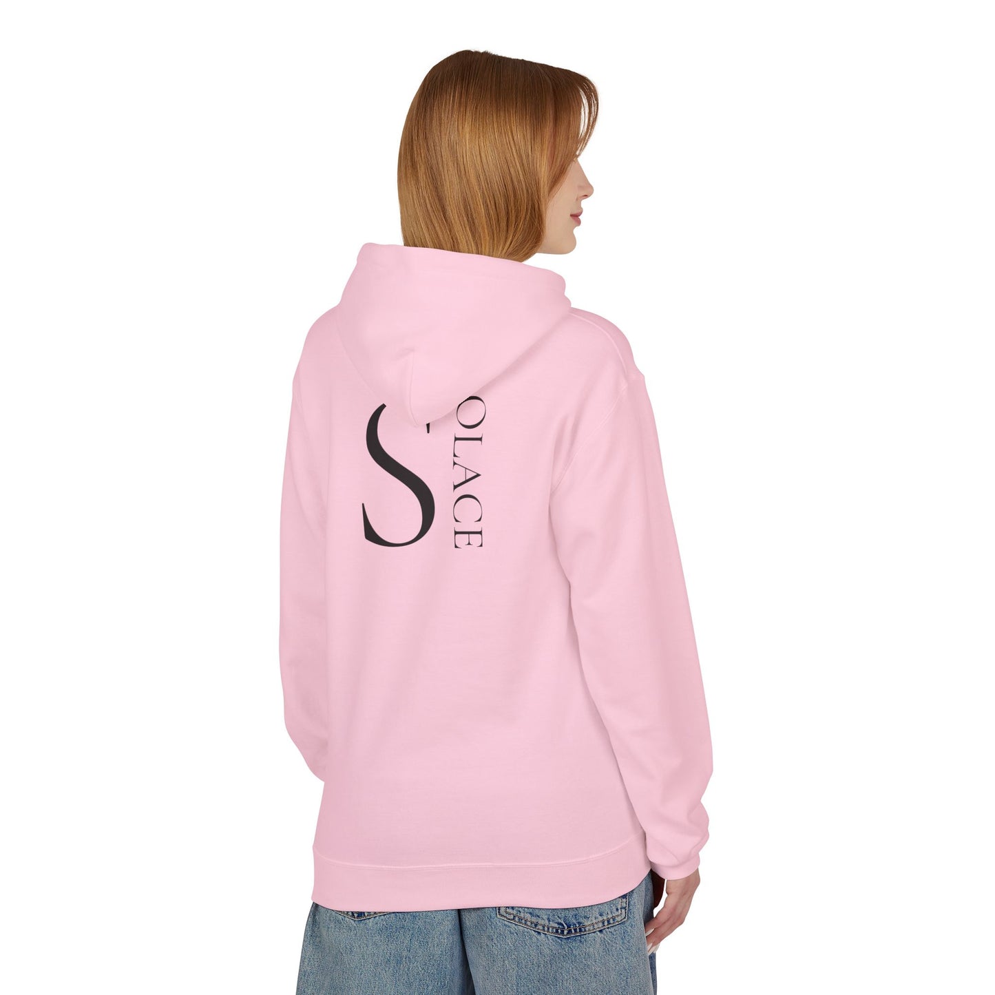 SOLACE Hoodie Unisex (Brustprint) – Nachhaltiger Midweight Fleece Kapuzenpullover mit Kängurutasche, Fair & OEKO-TEX zertifiziert
