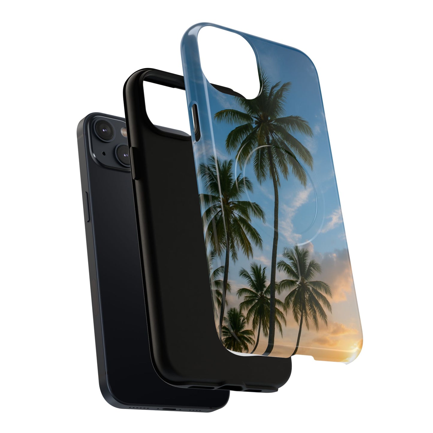 Tropische Sonnenuntergang Handyhülle mit Palmen – Sommer Vibes Case für iPhone & Android | Tropisches Strandmotiv