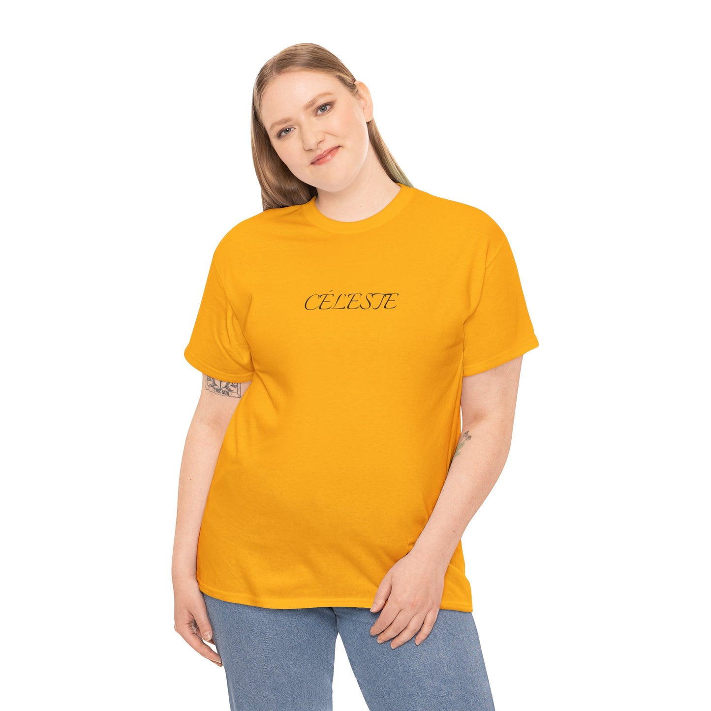 Céleste T-Shirt (Brustprint) – Unisex Heavy Cotton Tee | Nachhaltige Streetwear aus 100% Baumwolle
