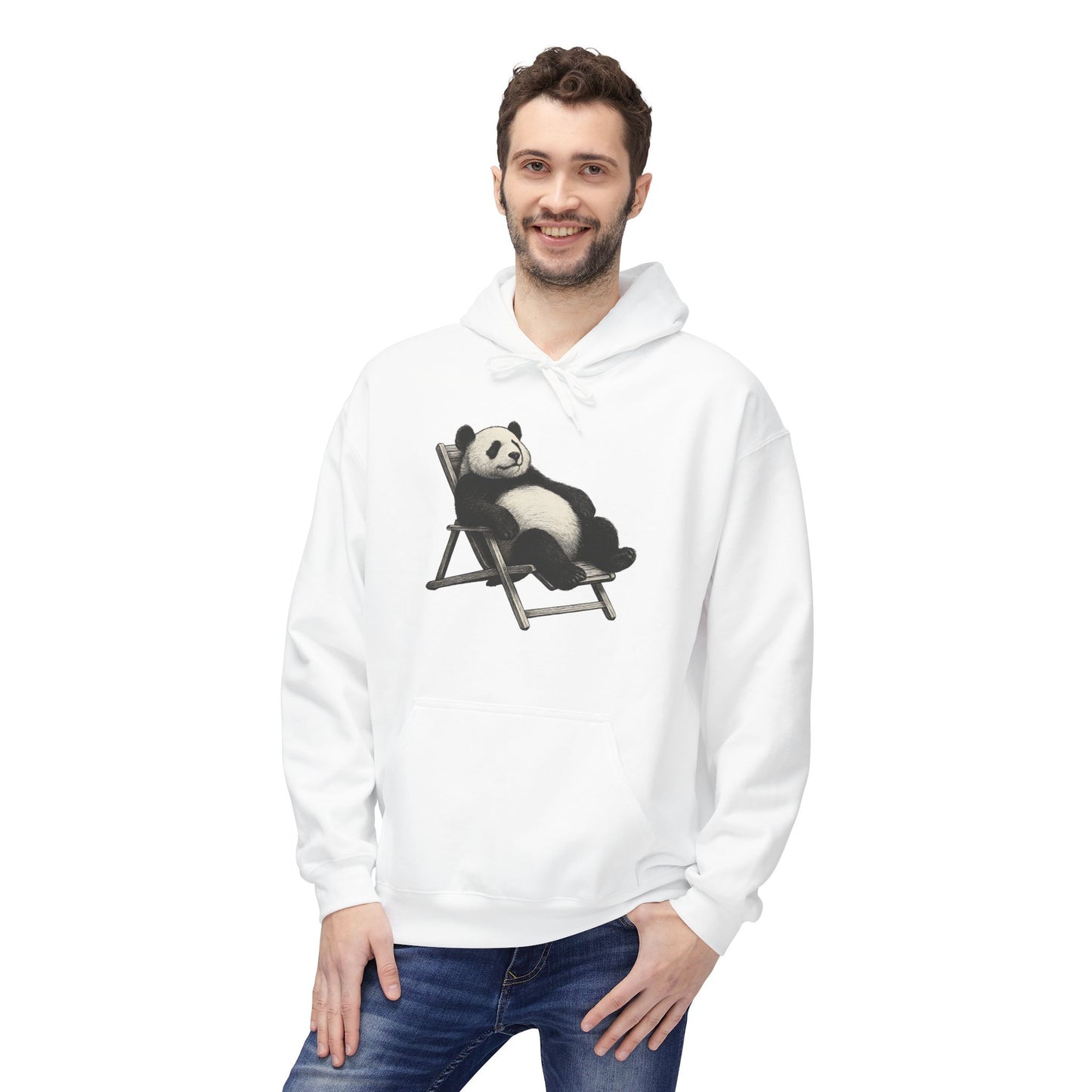 Chillender Panda (Brustprint) - Unisex Midweight Fleece | Nachhaltige Streetwear mit Komfort & Stil