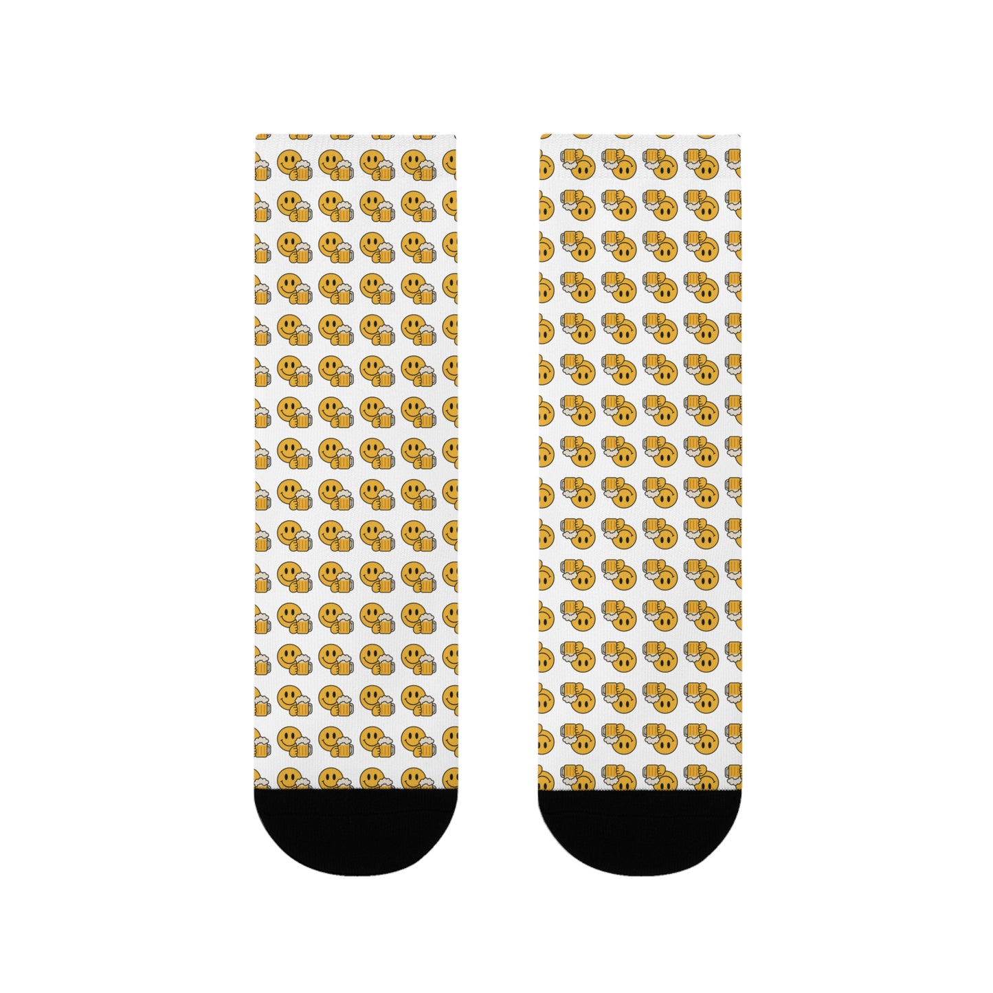 Bier Smiley Socken – Lustige Crew Socks für Männer & Frauen | Festival & Geschenkidee