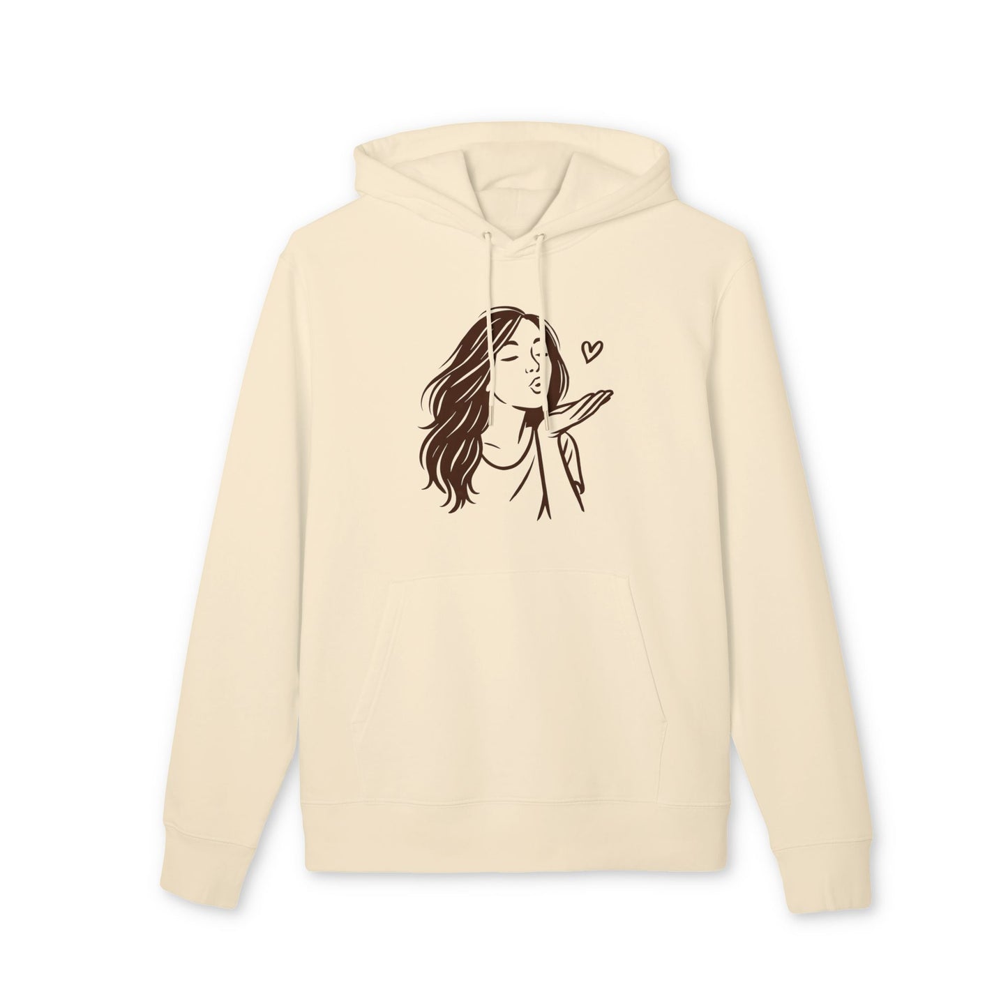 Kusshand Hoodie Unisex (Brustprint) – Romantischer Love Hoodie mit Herz Motiv, Stylisches Geschenk für Valentinstag & Paare