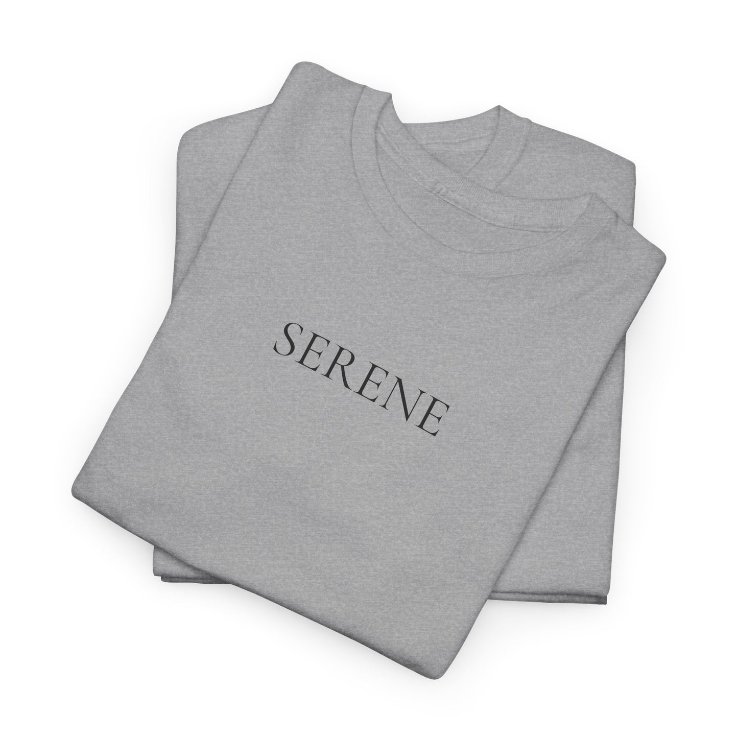 SERENE T-Shirt (Brustprint) – Unisex Heavy Cotton Tee | Nachhaltige Streetwear aus 100% Baumwolle